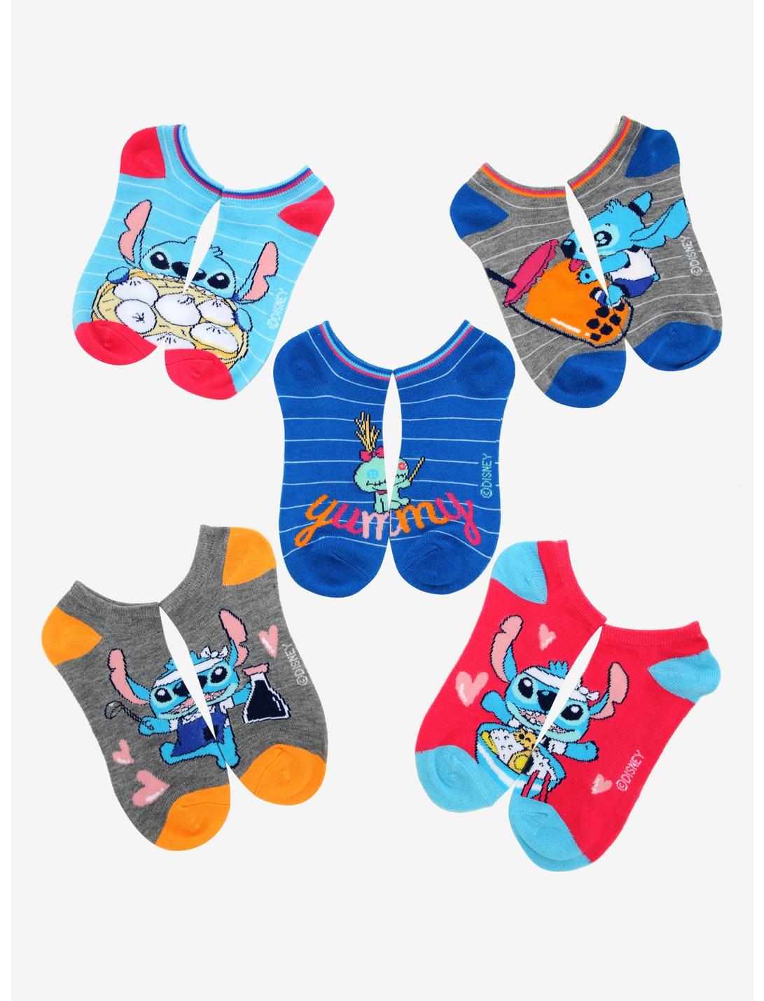 Disney Lilo & Stitch Stitch & Food Ankle Sock Set - BoxLunch Exclusive, , hi-res