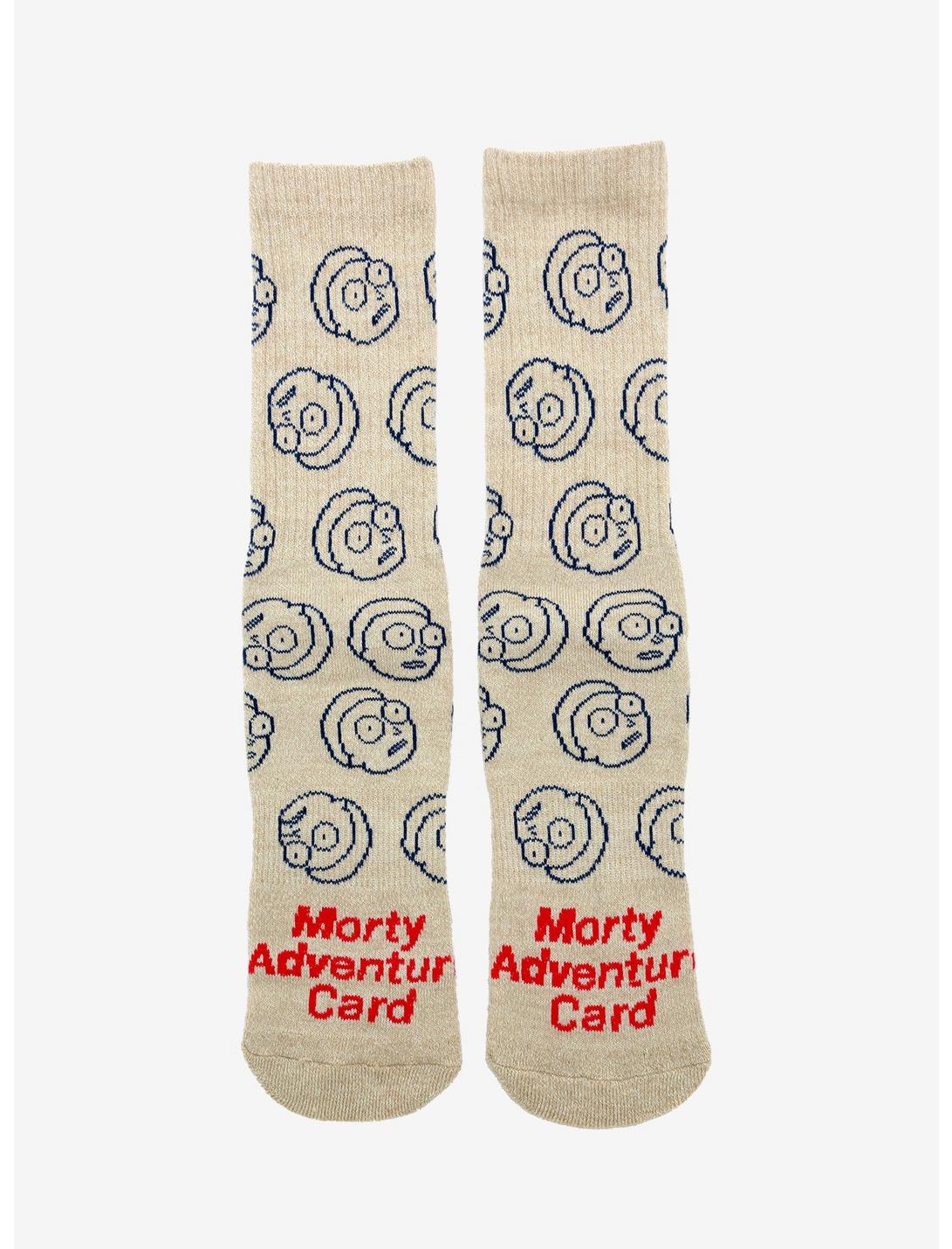 Rick and Morty Morty Adventure Card Crew Socks, , hi-res