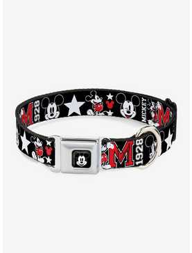 Disney Classic Mickey Mouse 1928 Collage Dog Collar Seatbelt Buckle, , hi-res