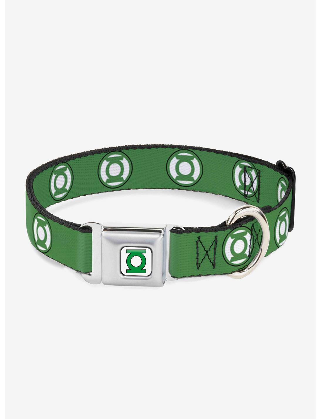 DC Comics Green Lantern Logo Dog Collar Seatbelt Buckle, GREEN, hi-res