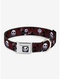 The Nightmare Before Christmas Jack Poses Peeping Eyes Dog Collar Seatbelt Buckle, RED  WHITE, hi-res