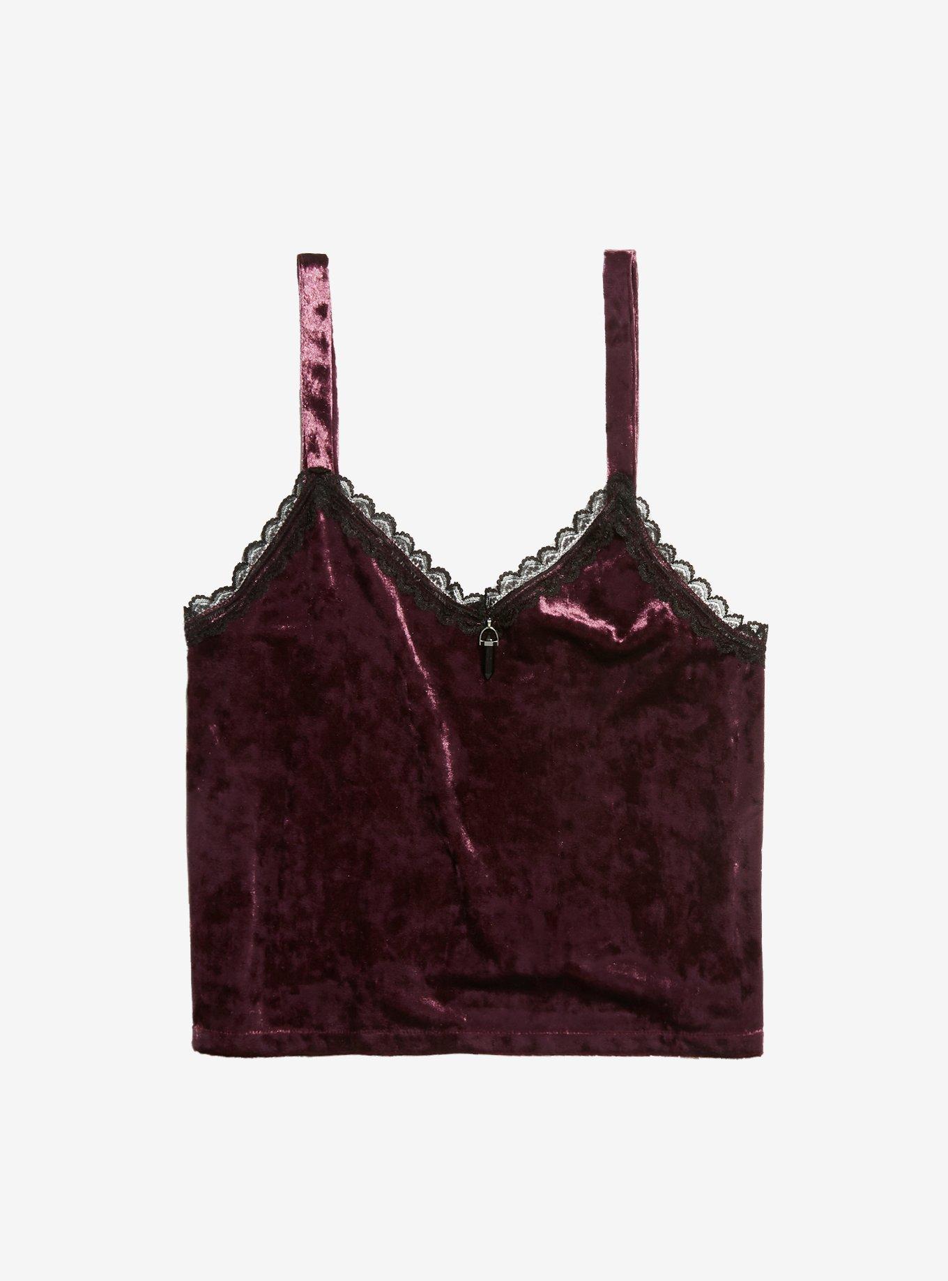 Velvet Cropped Tank Top