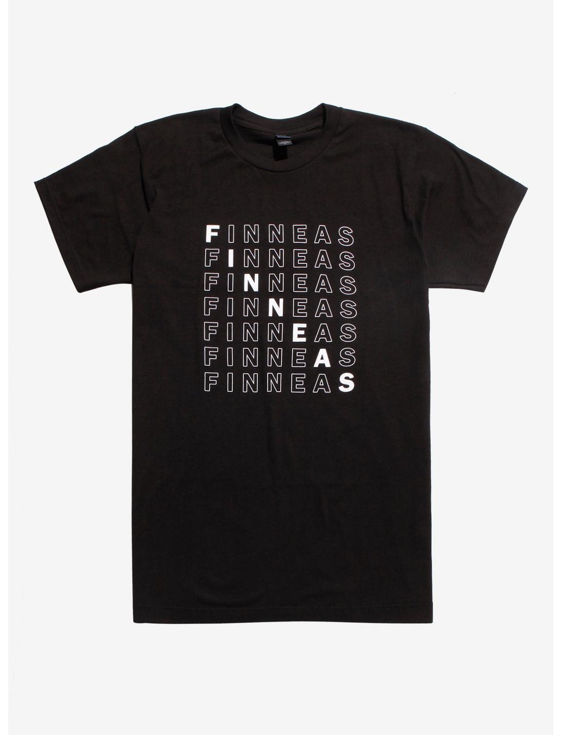 Finneas Repeat Logo T-Shirt, BLACK, hi-res