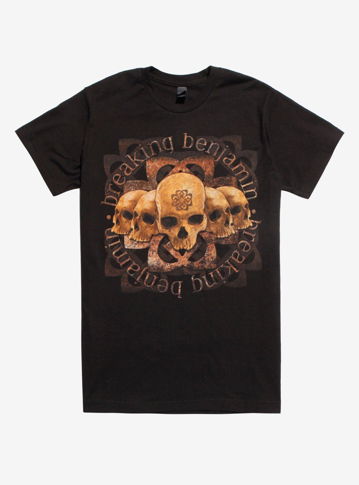 Breaking Benjamin Skull Logo T-Shirt, BLACK, hi-res