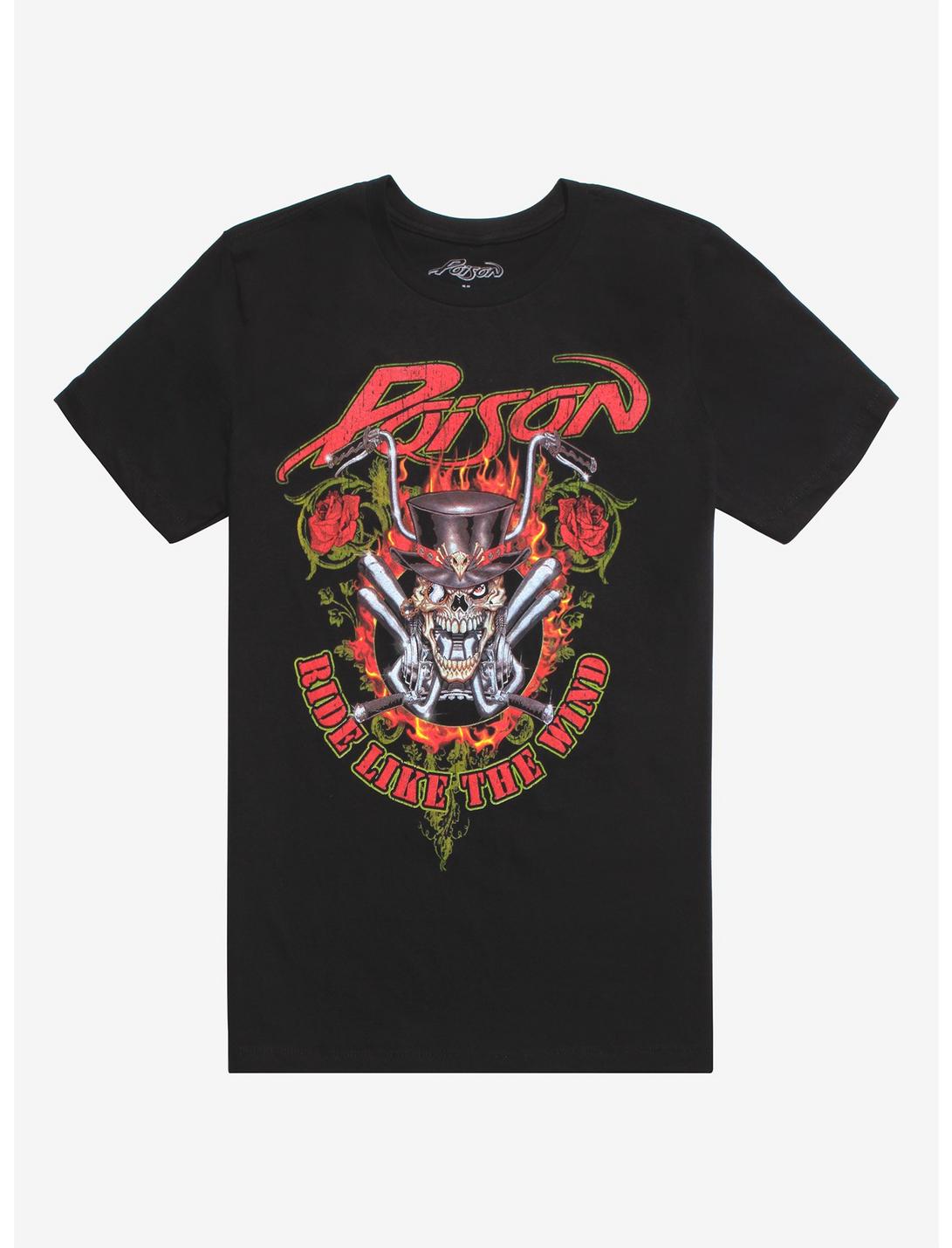Poison Ride Like The Wind T-Shirt, BLACK, hi-res