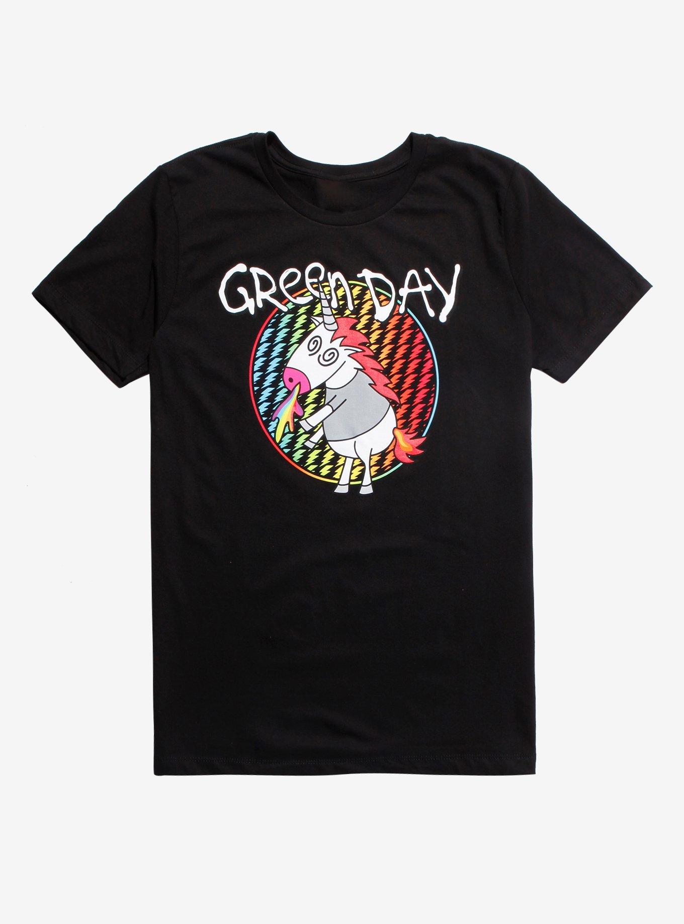 Green Day Unicorn T-Shirt, BLACK, hi-res