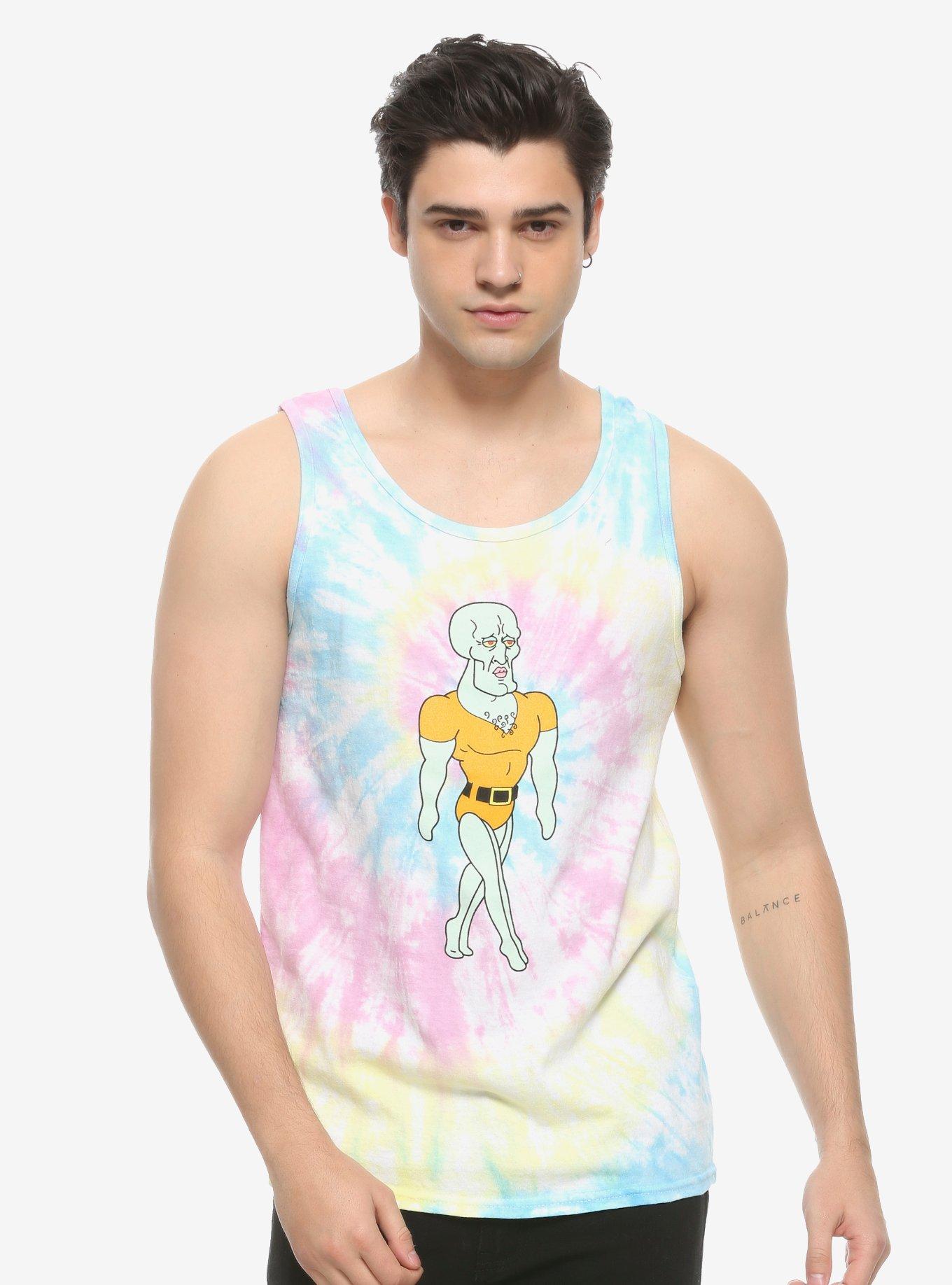 SpongeBob SquarePants Handsome Squidward Tie-Dye Tank Top, MULTI, hi-res