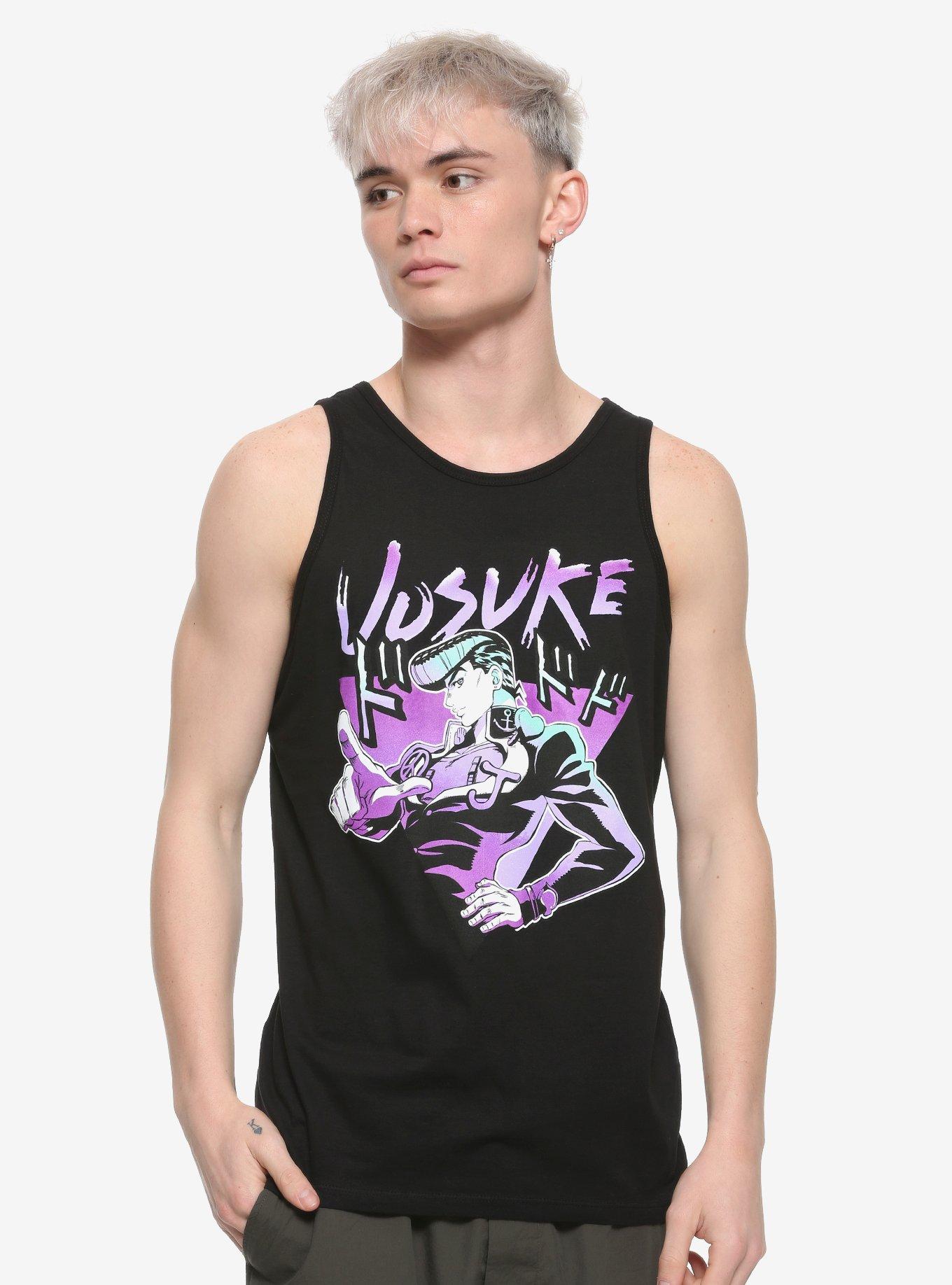 Jojo's Bizarre Adventures Josuke Tank Top, BLACK, hi-res