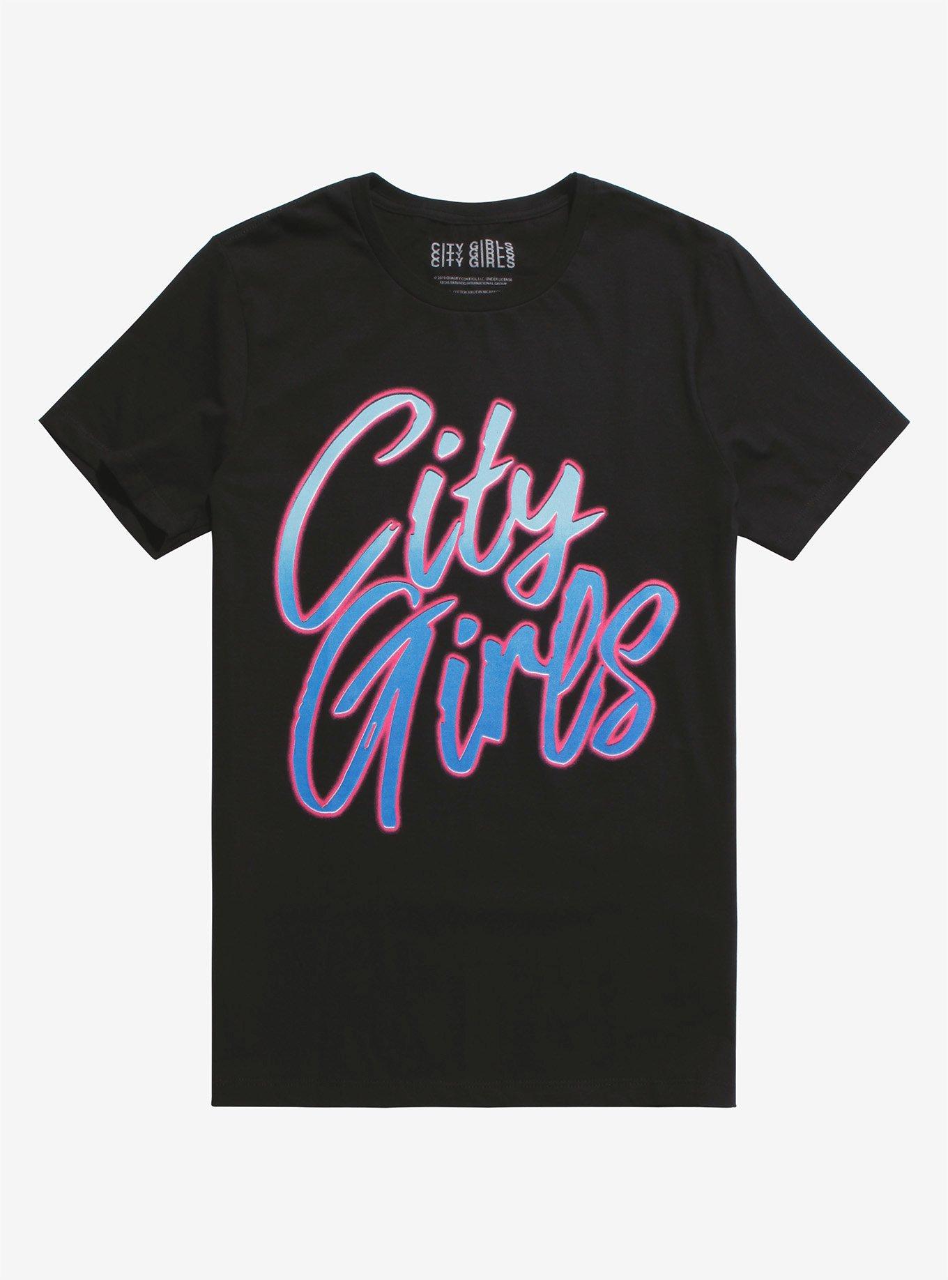 City Girls Neon Logo T-Shirt, BLACK, hi-res