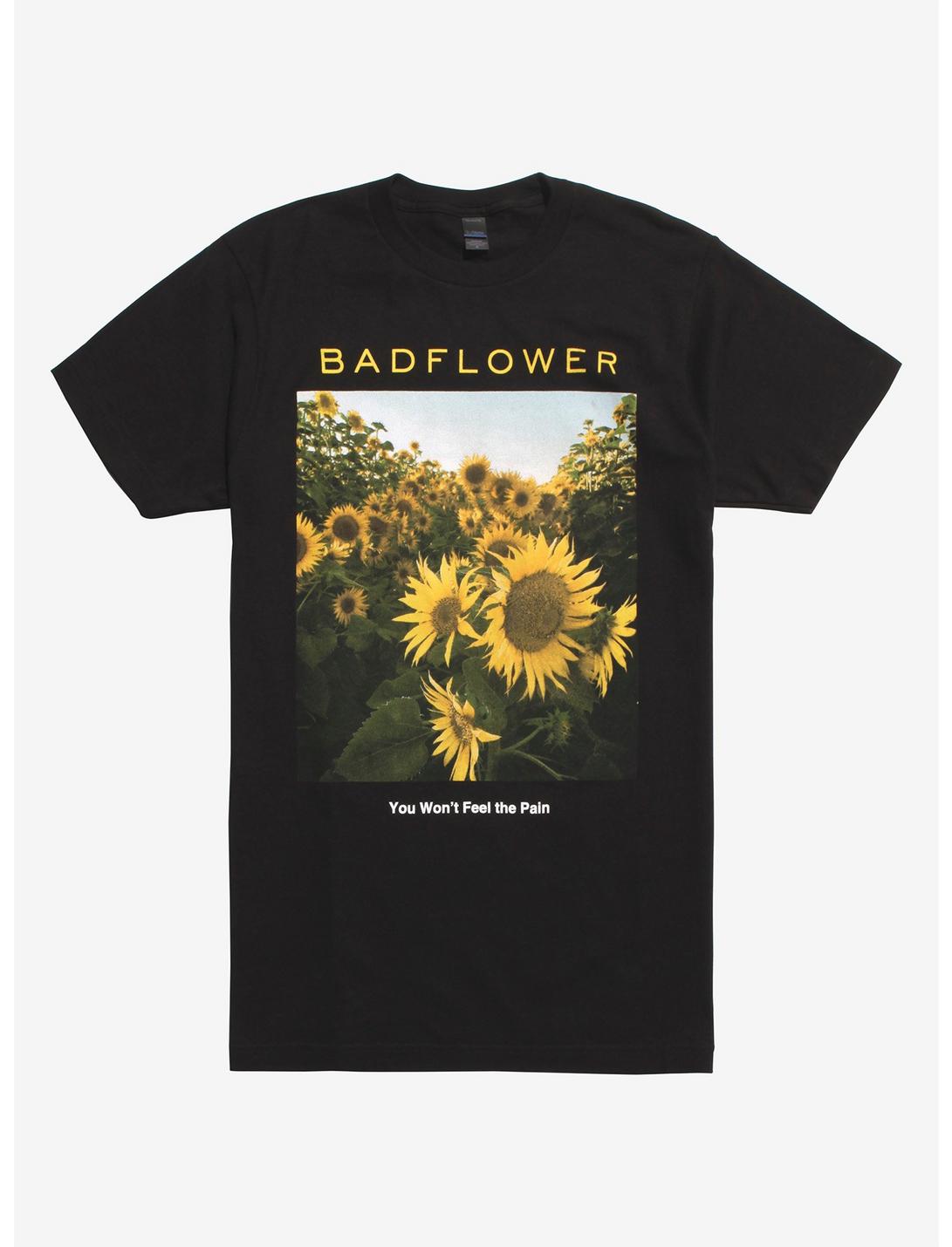 Badflower Cry Sunflower T-Shirt, BLACK, hi-res
