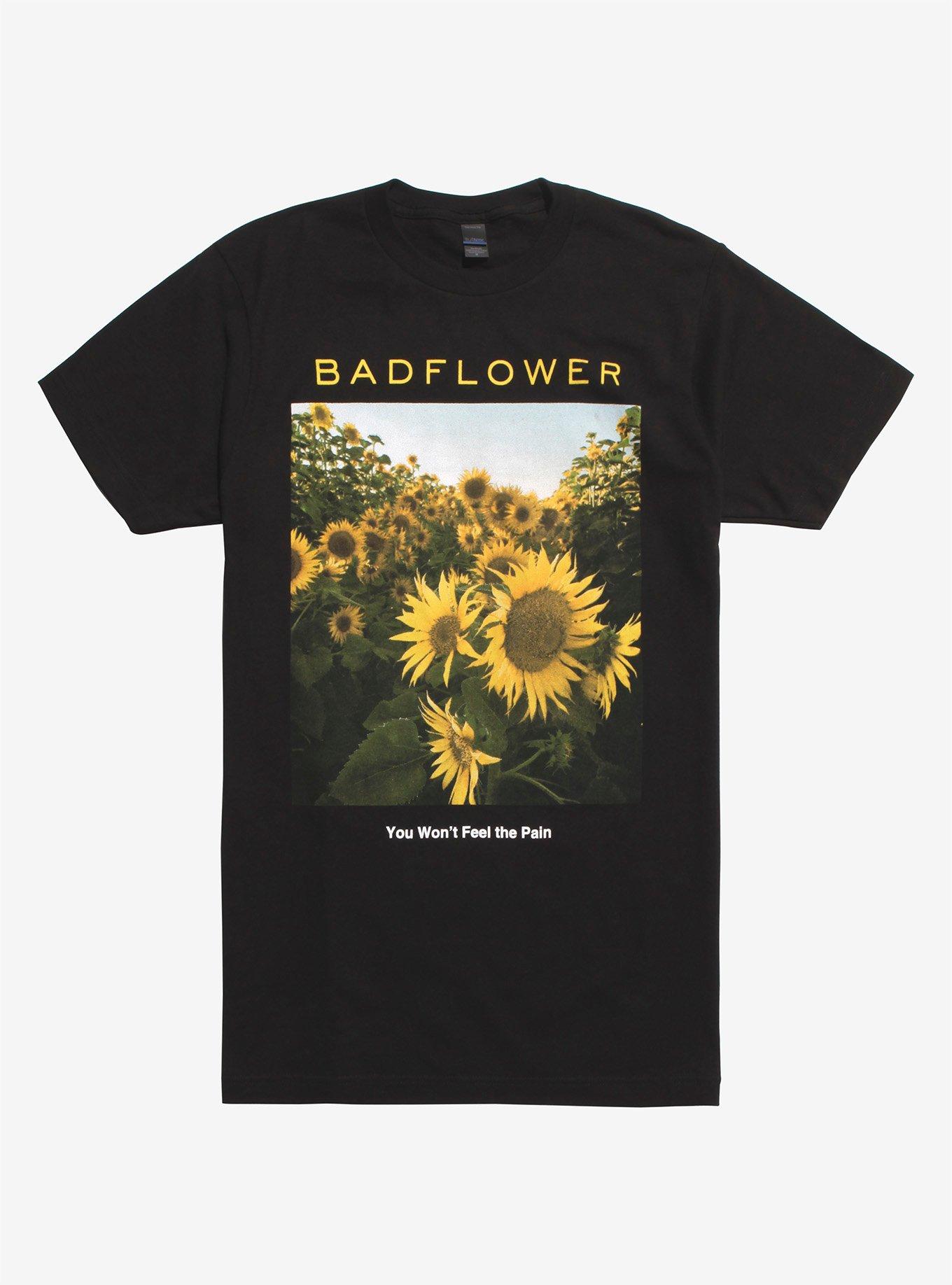 Badflower Cry Sunflower T-Shirt, BLACK, hi-res