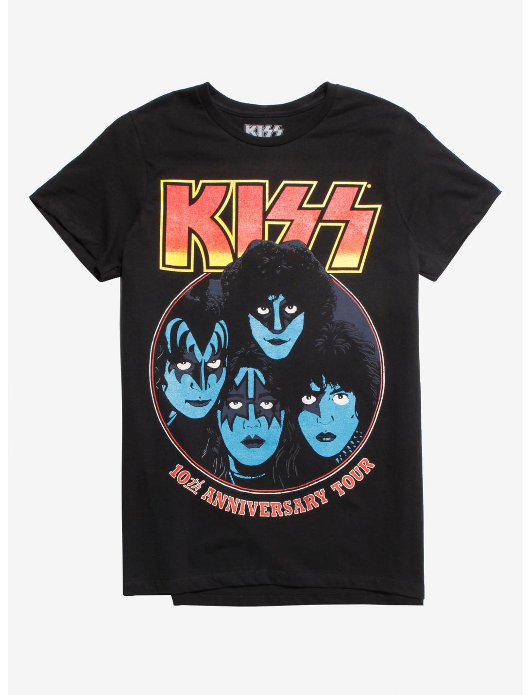 Kiss 10th Anniversary Tour T-Shirt, BLACK, hi-res