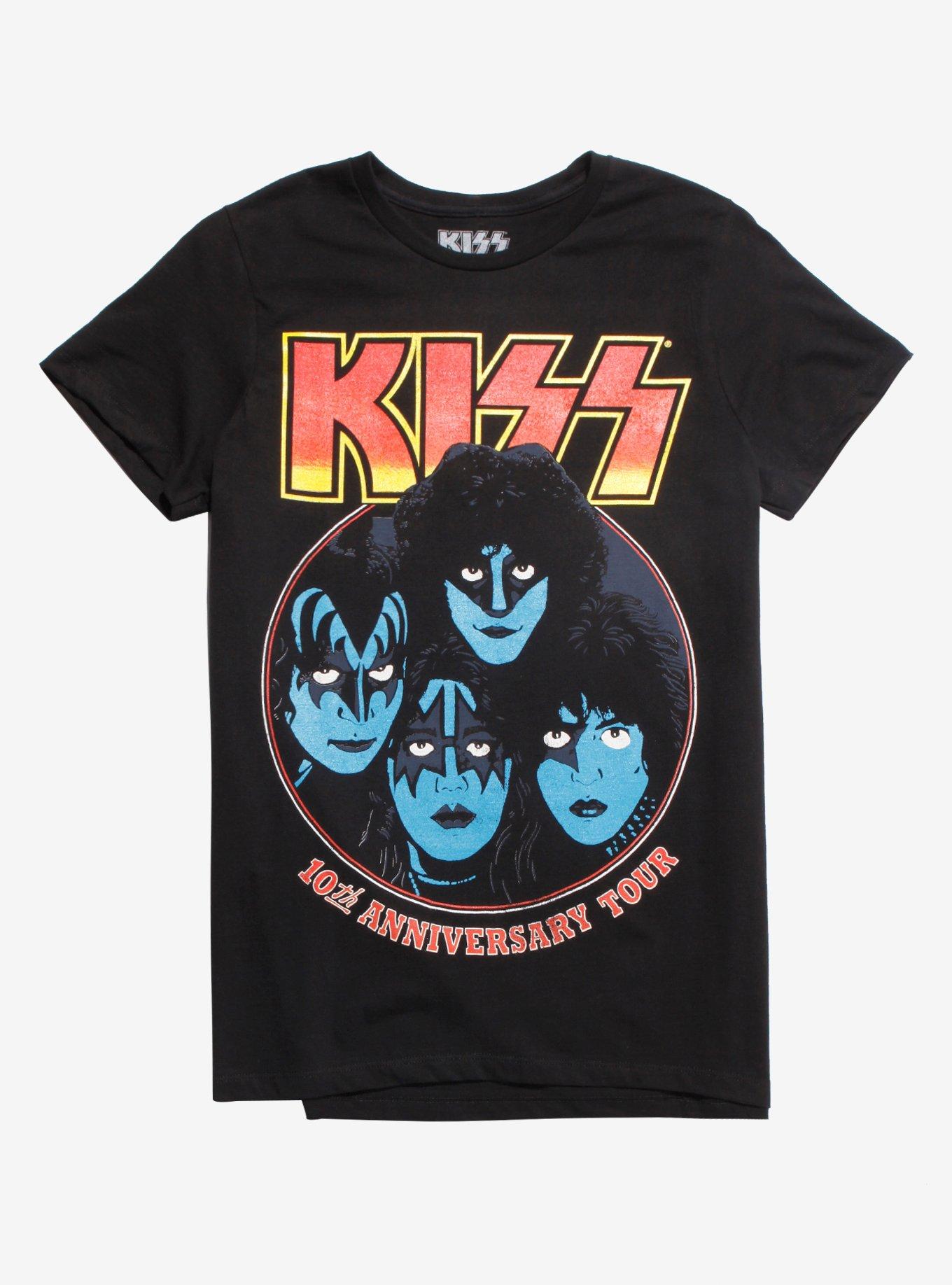Kiss 10th Anniversary Tour T-Shirt, BLACK, hi-res