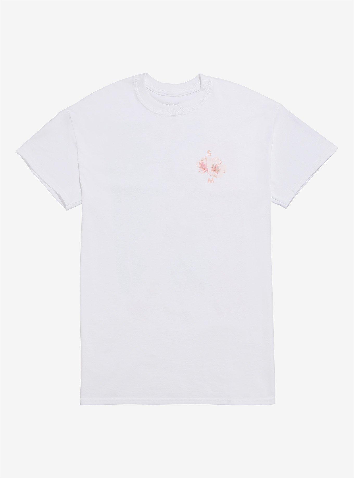 Shawn Mendes Cherry Blossoms & Song Titles T-Shirt, WHITE, hi-res