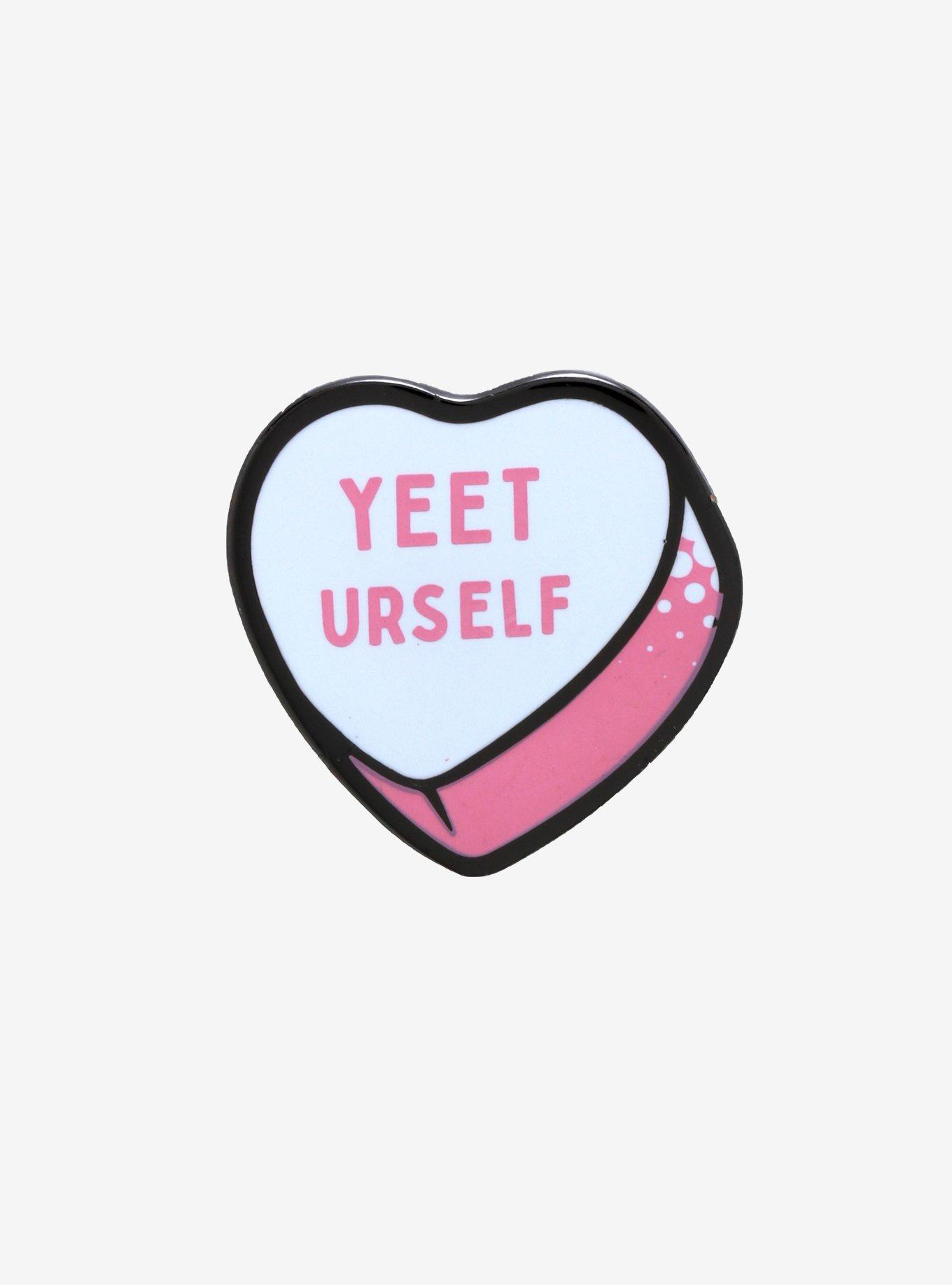 Candy Heart YEET URSELF Enamel Pin, , hi-res
