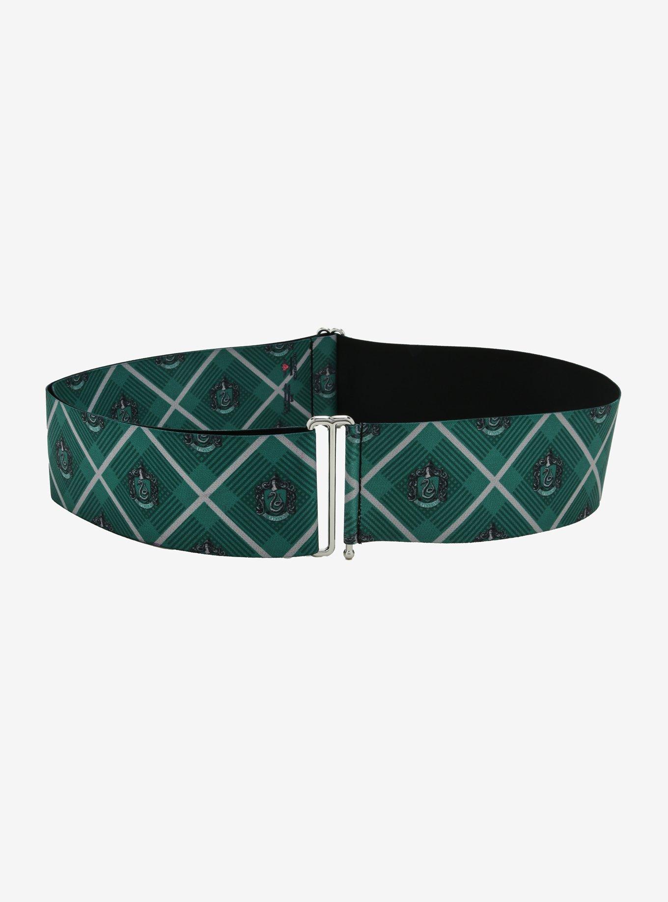 Buckle-Down Harry Potter Slytherin Plaid Cinch Belt, MULTI, hi-res