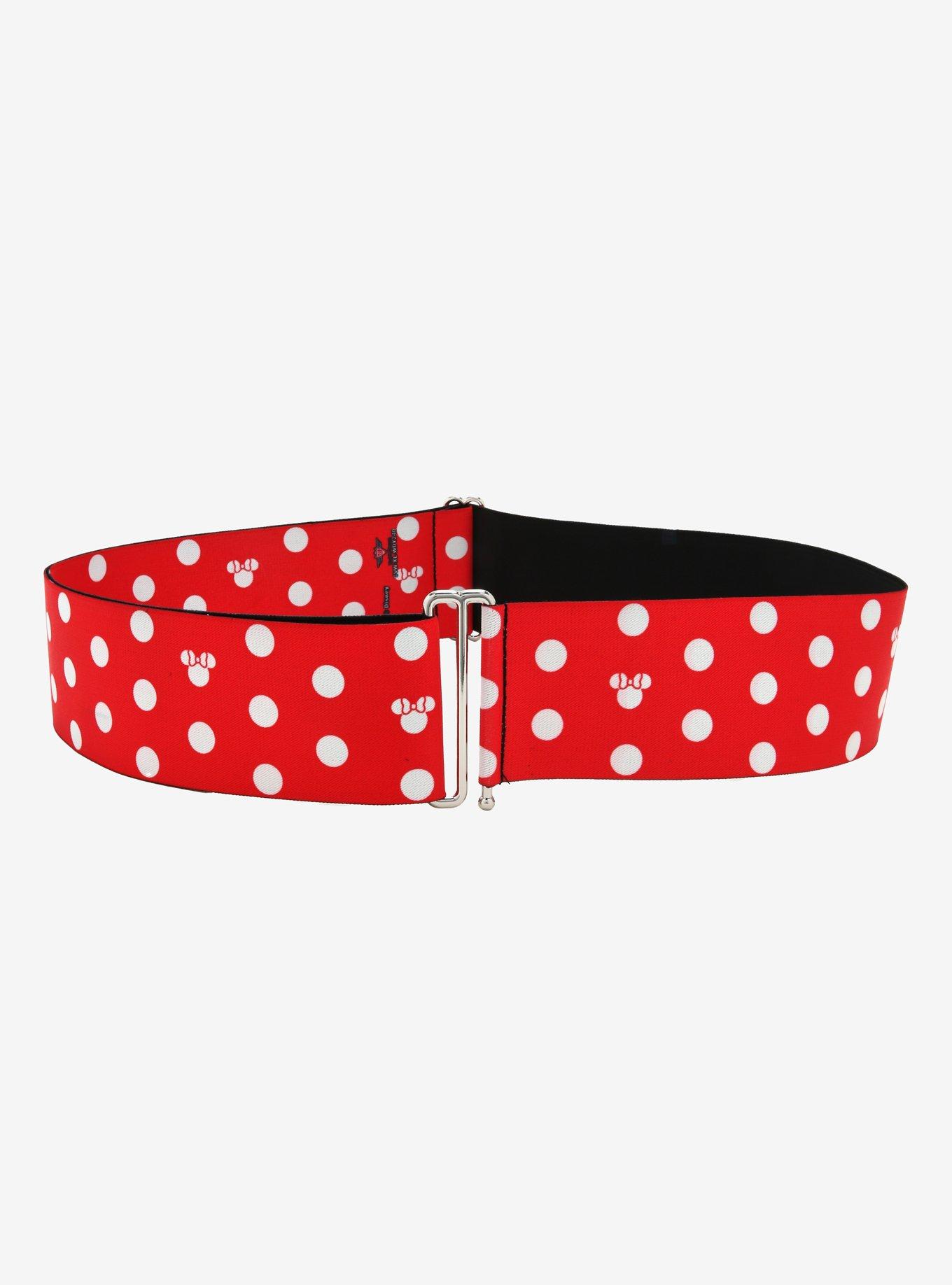 Buckle-Down Disney Minnie Mouse Polka Dot Cinch Belt, MULTI, hi-res