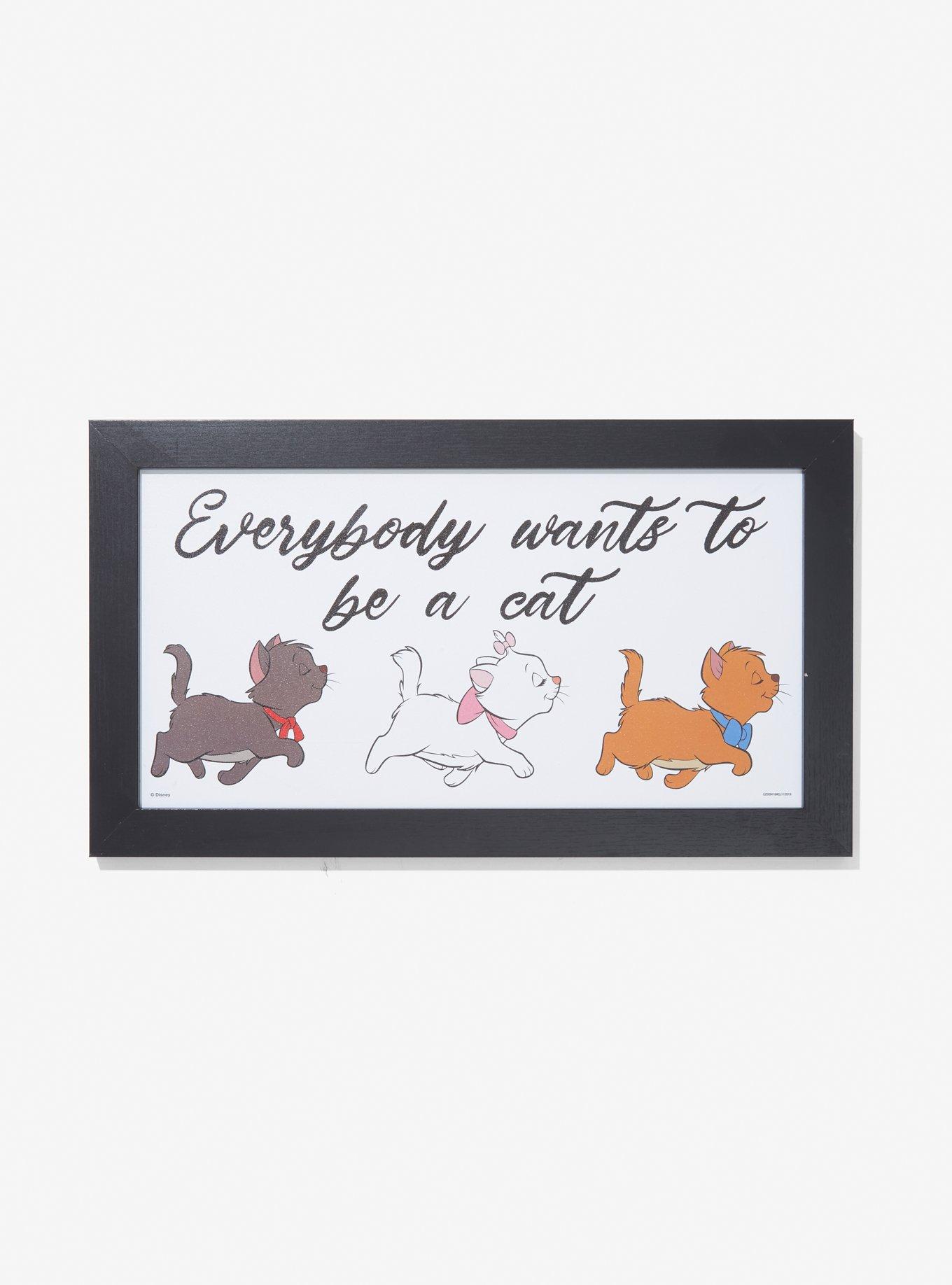 Disney The Aristocats Everybody Wants To Be A Cat Wood Wall Art, , hi-res
