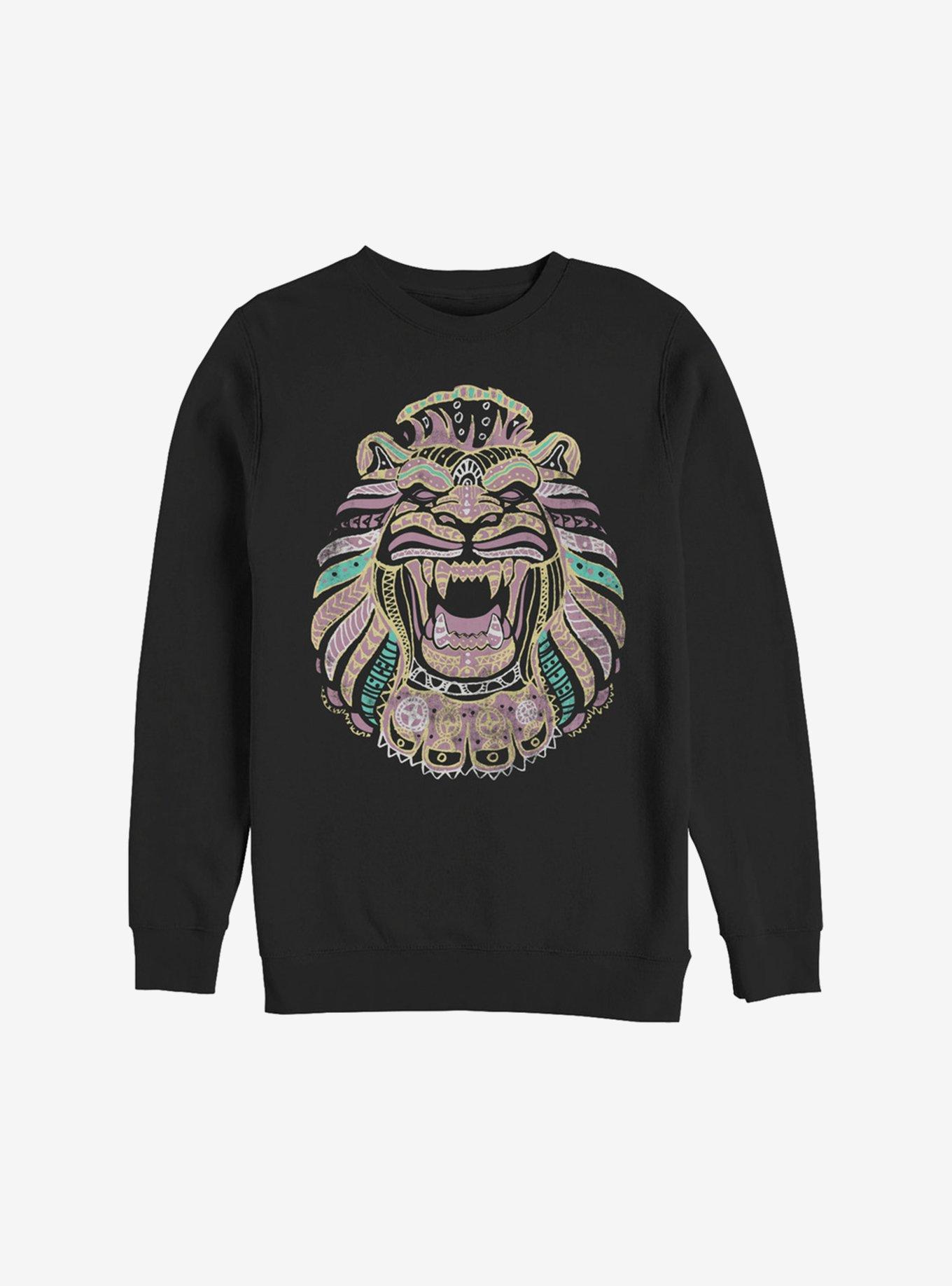 Disney Aladdin 2019 Vibrant Lion Sweatshirt, BLACK, hi-res