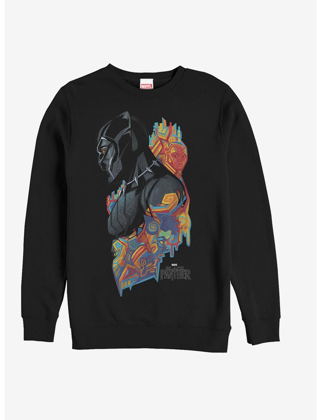 Marvel Black Panther Tribal Print Sweatshirt, BLACK, hi-res