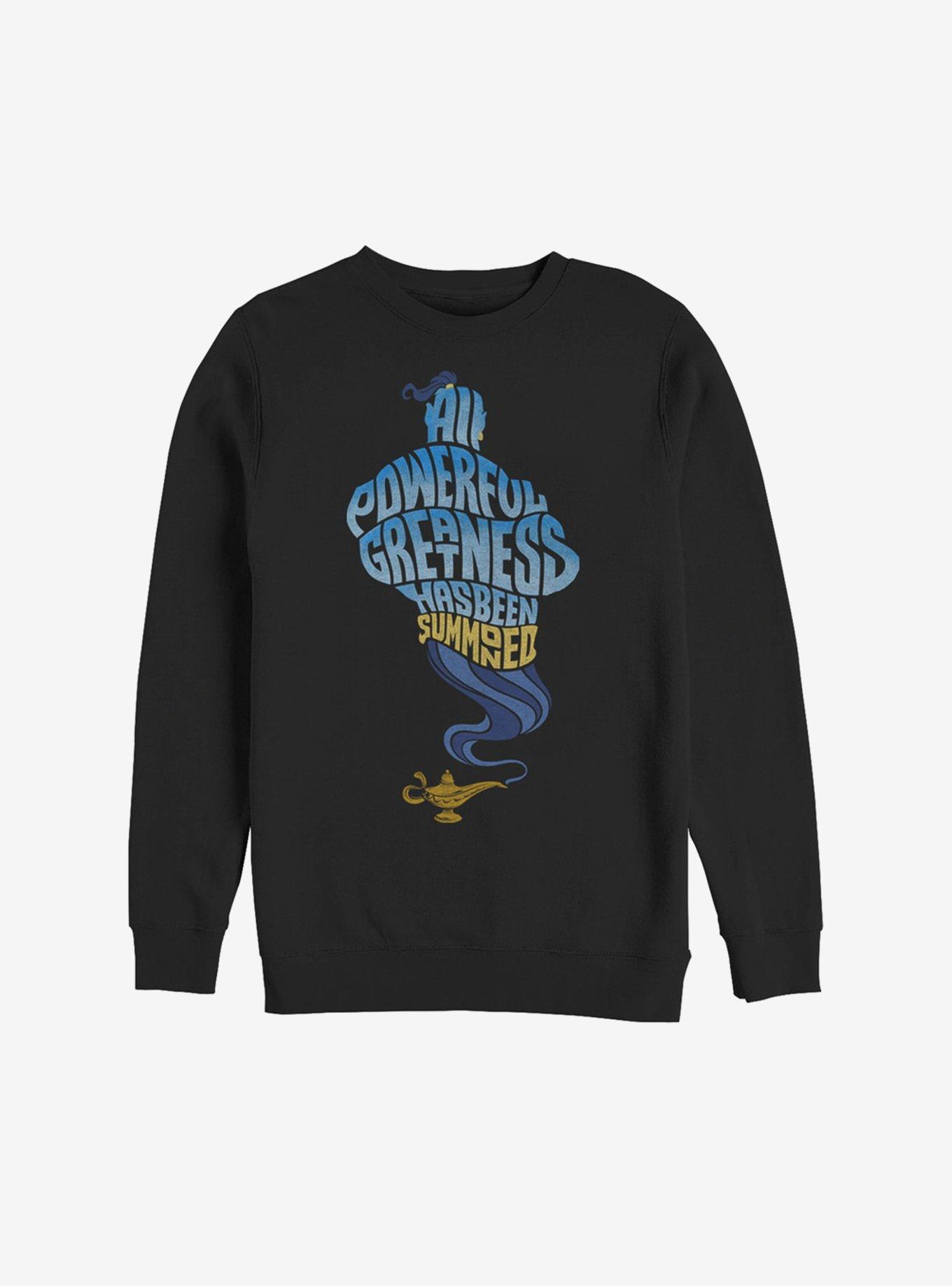 Disney Aladdin 2019 All Powerful Genie Sweatshirt, BLACK, hi-res