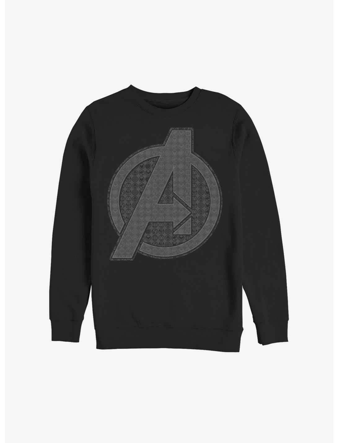 Marvel Avengers: Endgame Grayscale Logo Sweatshirt, BLACK, hi-res