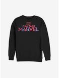 Marvel Captain Marvel Logo Tie-Dye Sweatshirt, BLACK, hi-res