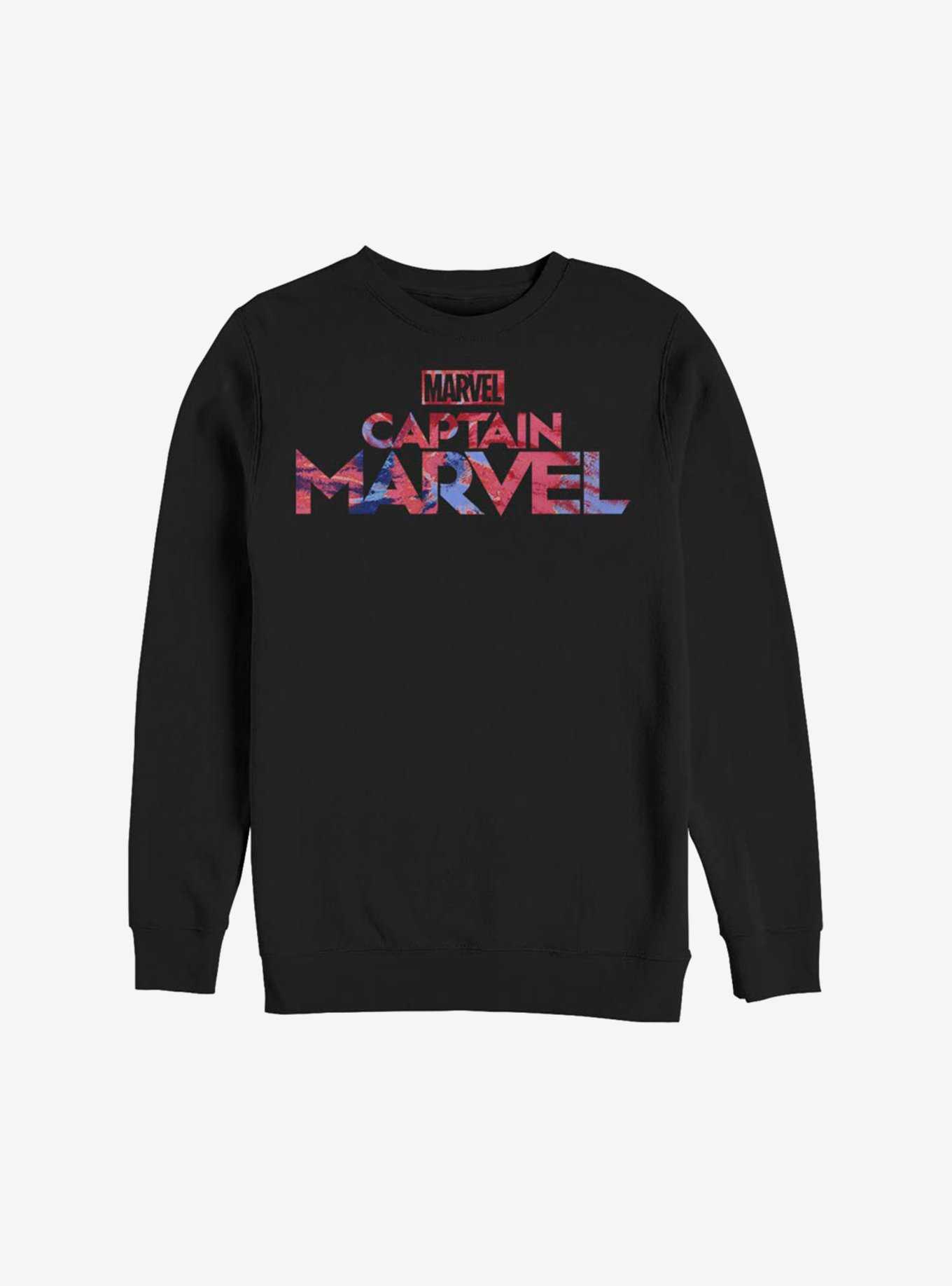 Marvel Captain Marvel Logo Tie-Dye Sweatshirt, , hi-res