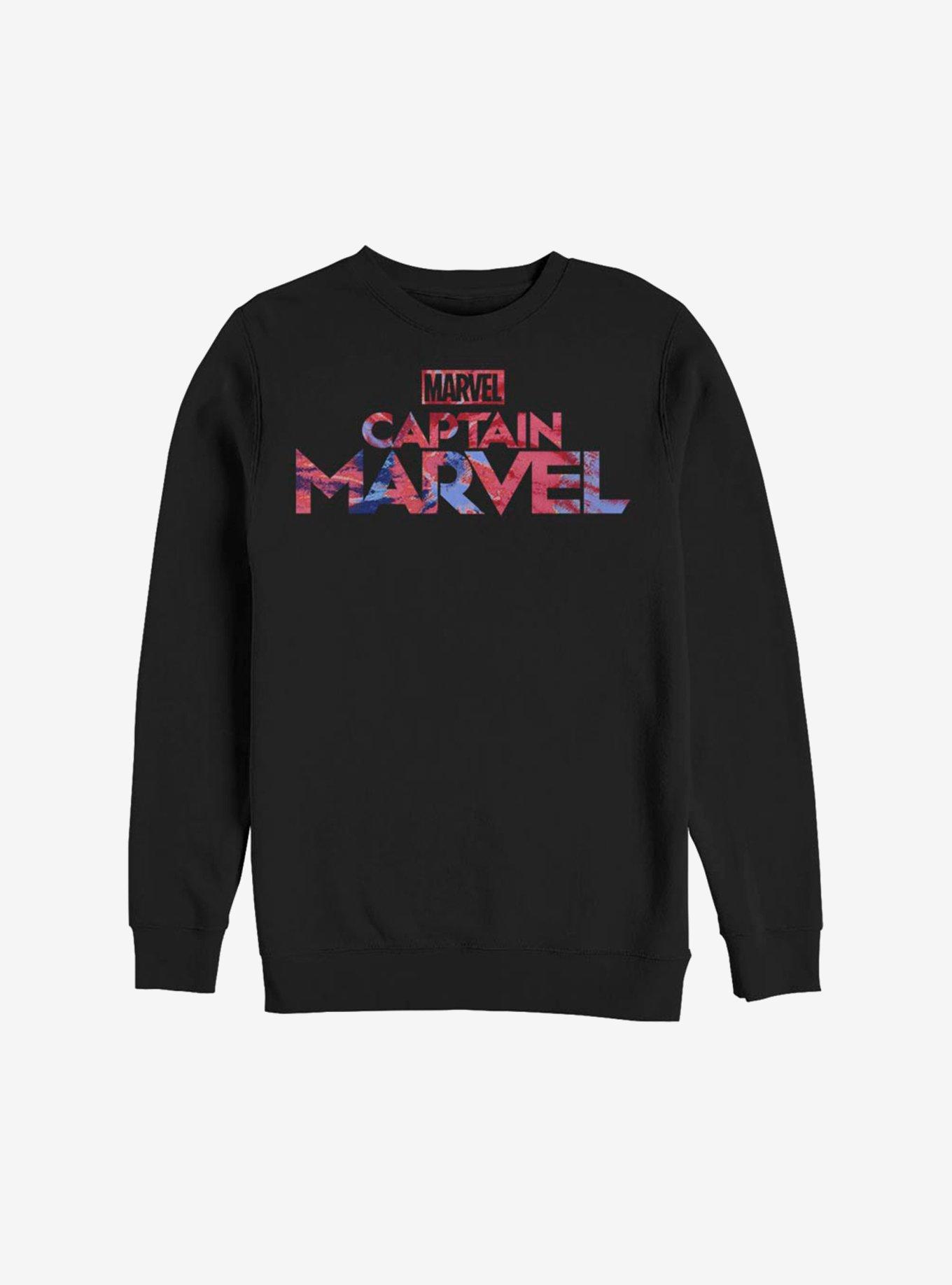 Marvel Captain Marvel Logo Tie-Dye Sweatshirt, , hi-res