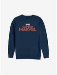 Marvel Captain Marvel Logo Sweatshirt, NAVY, hi-res