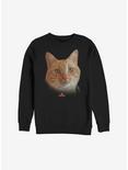 Marvel Captain Marvel Cat Face Sweatshirt, BLACK, hi-res