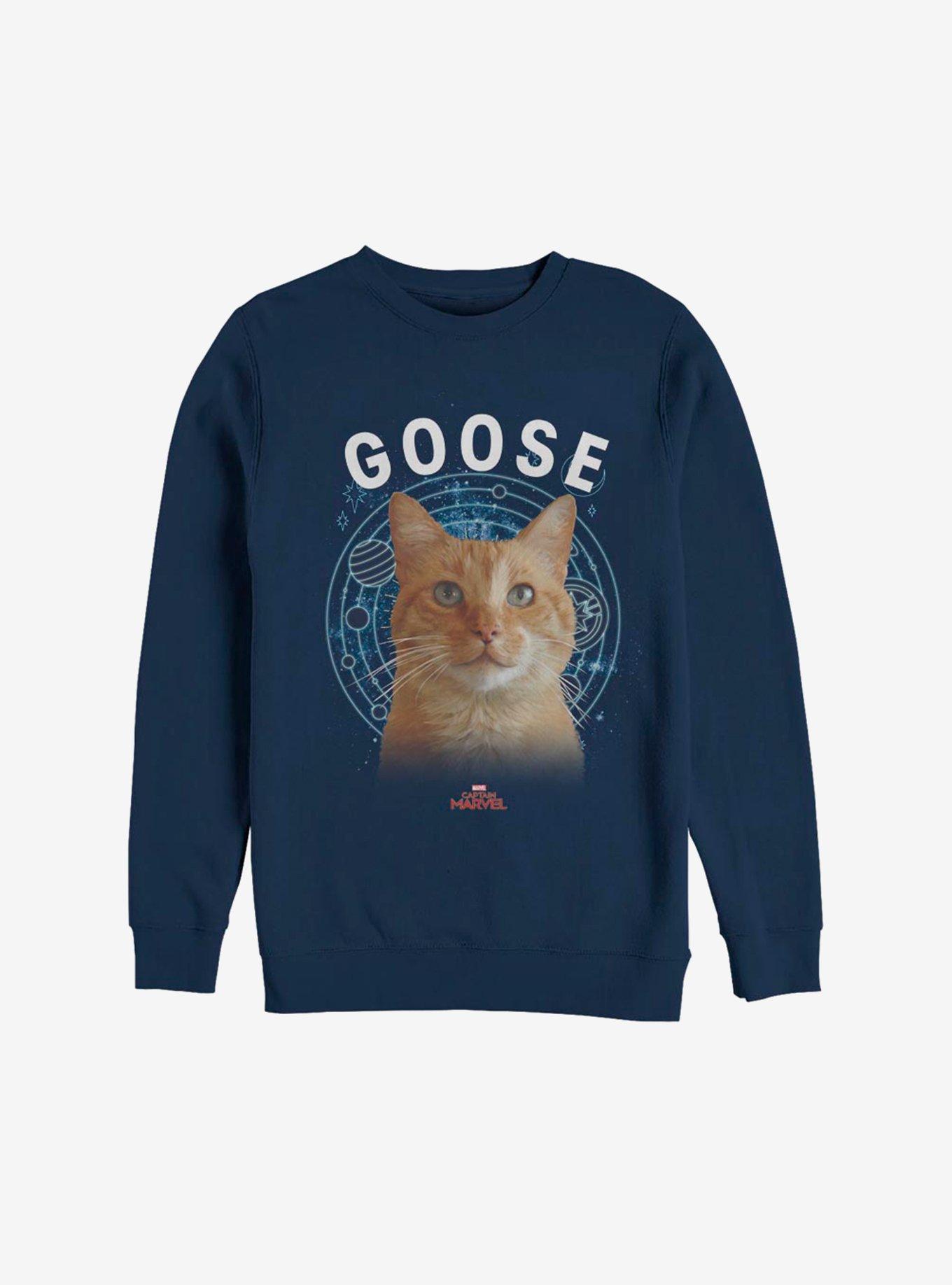 Marvel Captain Marvel Goose Cat Sweatshirt BLUE BoxLunch