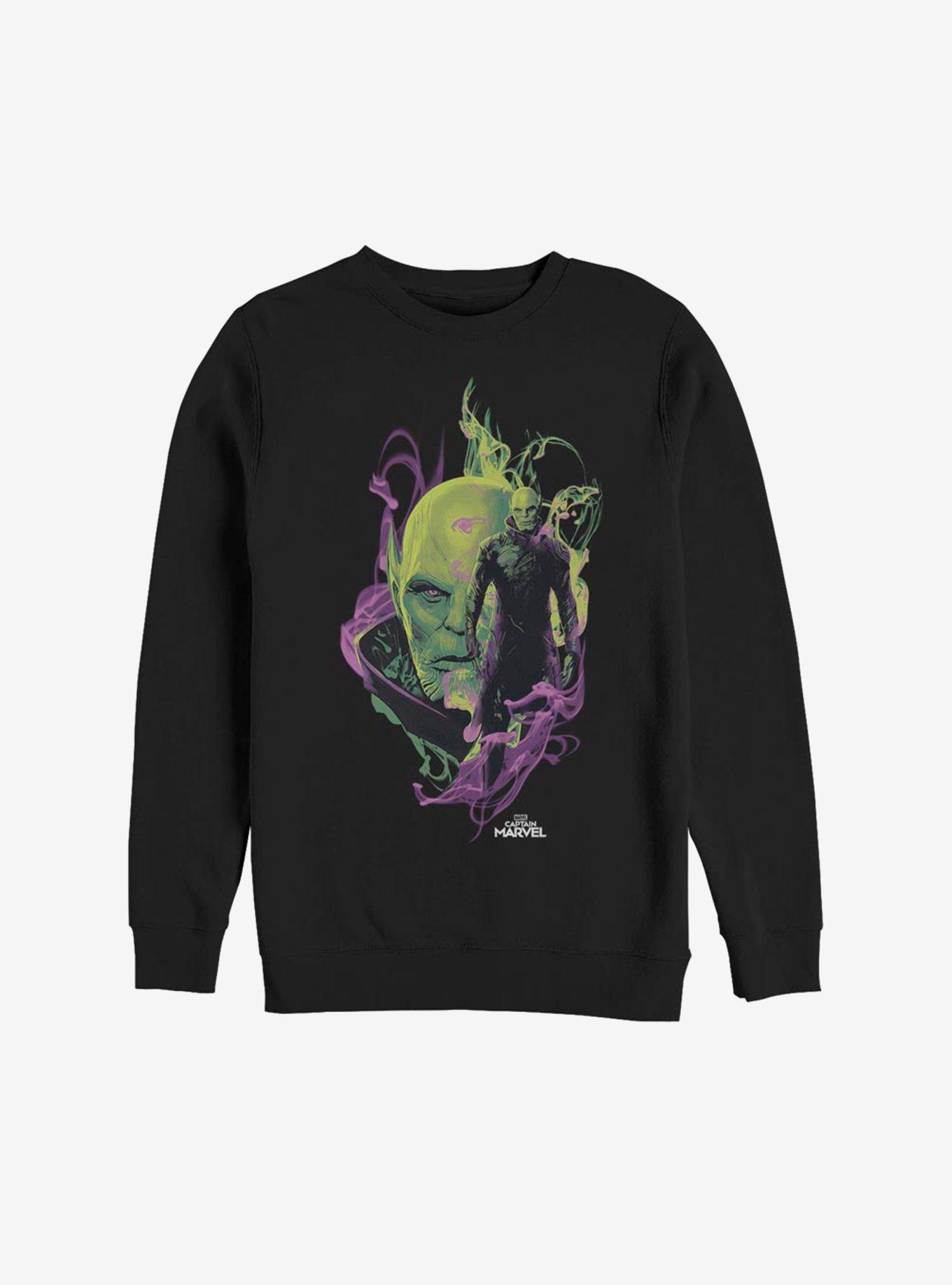 Marvel Captain Marvel In Smoke Sweatshirt, BLACK, hi-res