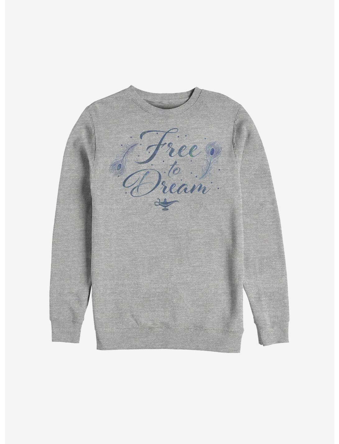 Disney Aladdin 2019 Free To Dream Sweatshirt, ATH HTR, hi-res