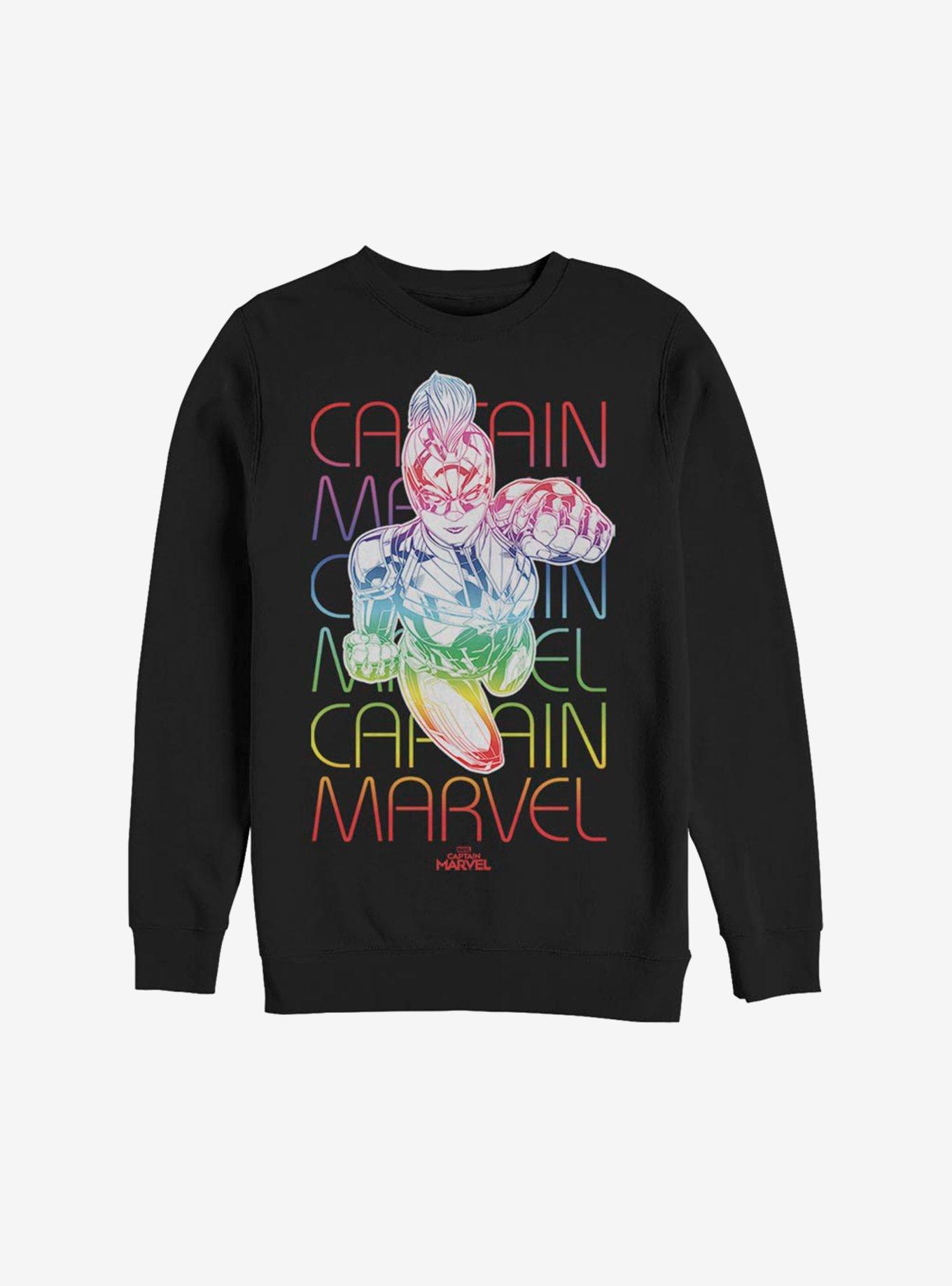 Marvel Captain Marvel Rainbow Power Sweatshirt, , hi-res