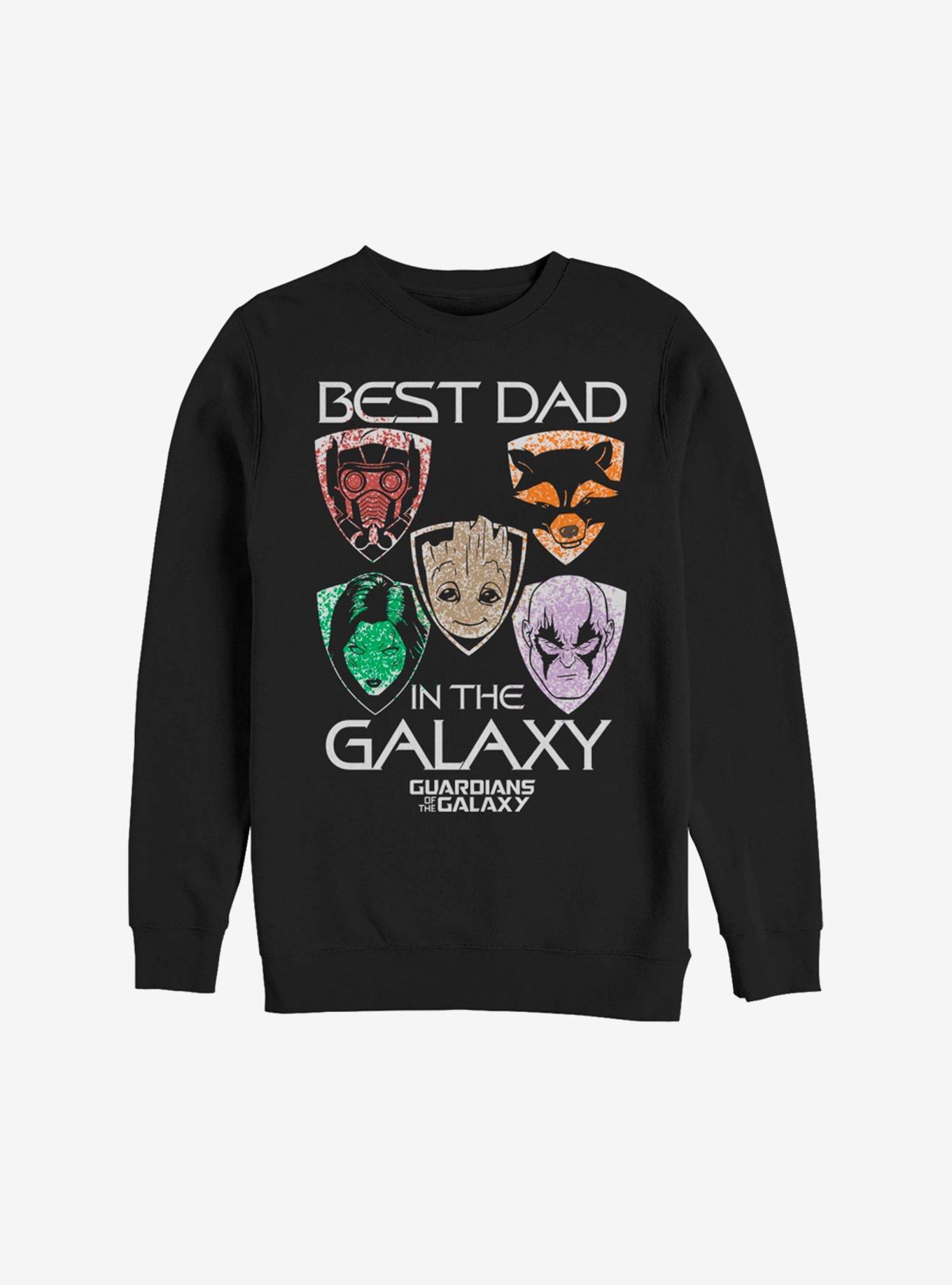 Marvel Guardians Of The Galaxy Best Dad Sweatshirt, BLACK, hi-res
