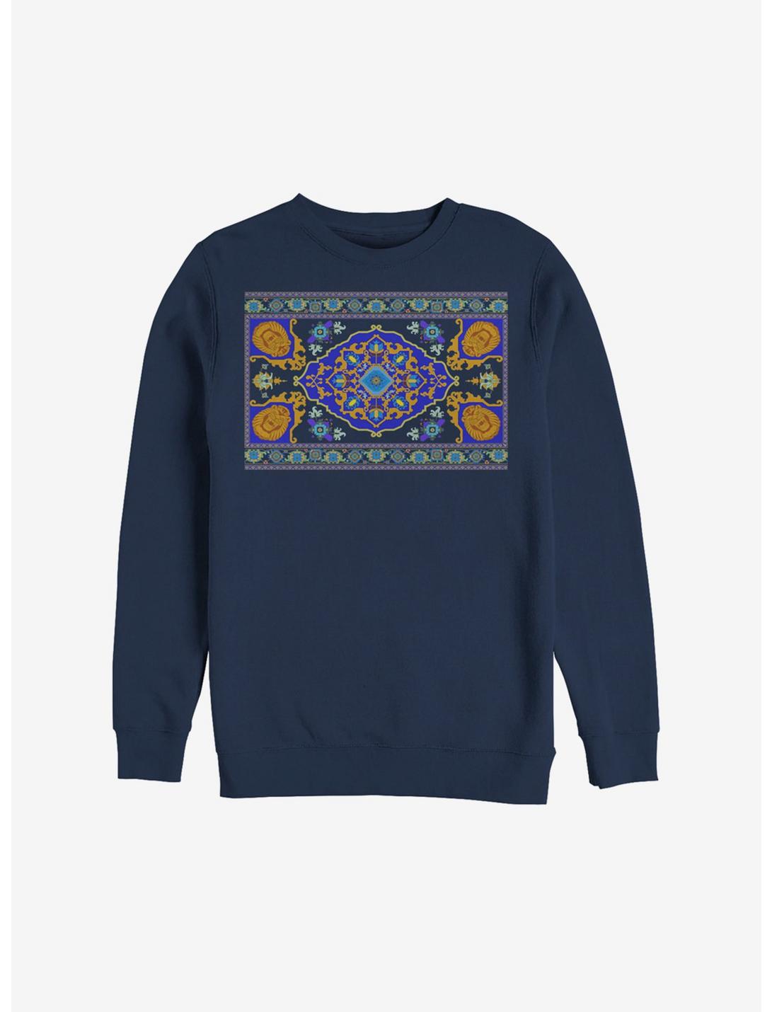 Disney Aladdin 2019 Magic Carpet Panel Print Sweatshirt, NAVY, hi-res