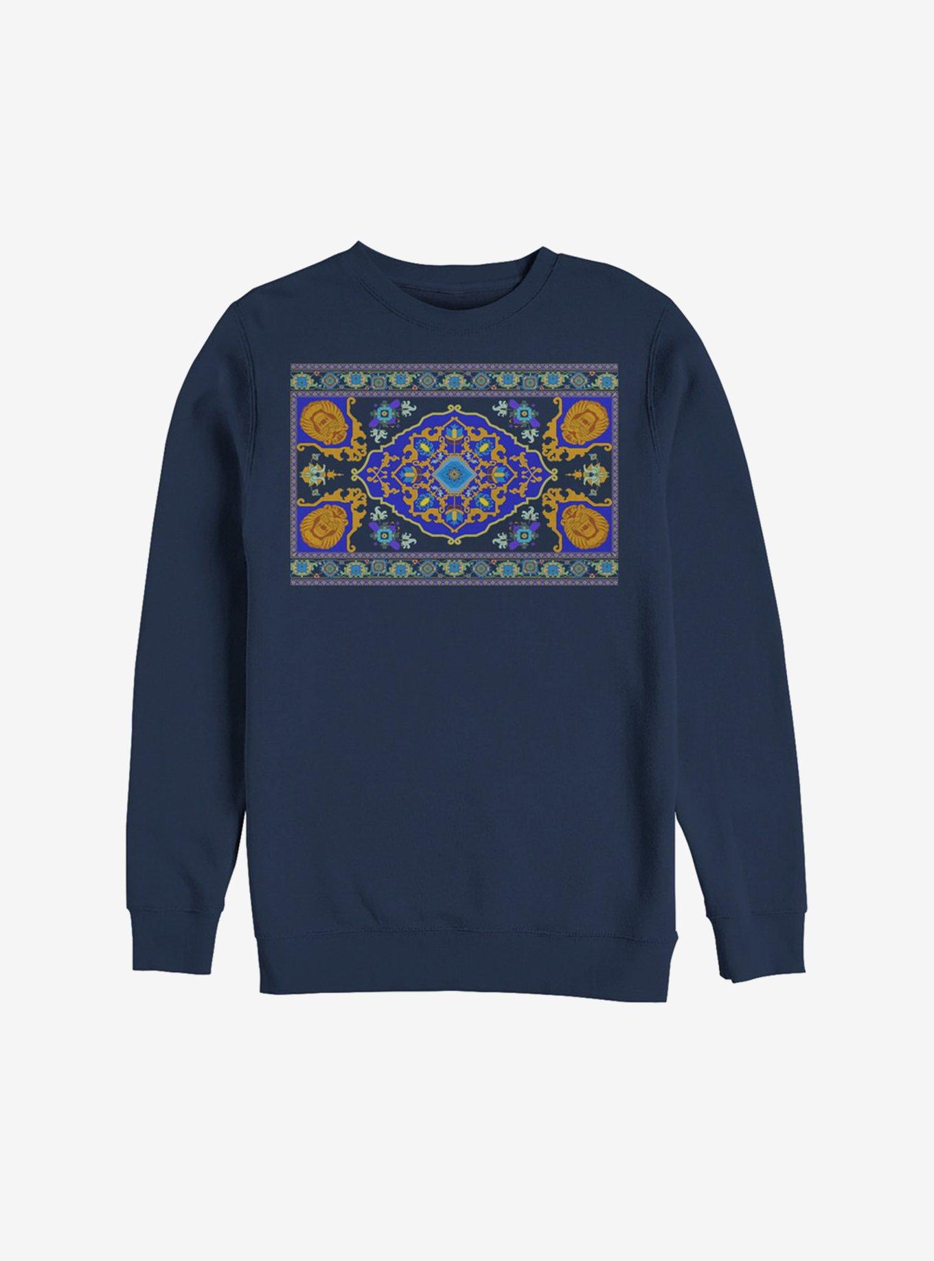 Disney Aladdin 2019 Magic Carpet Panel Print Sweatshirt, NAVY, hi-res