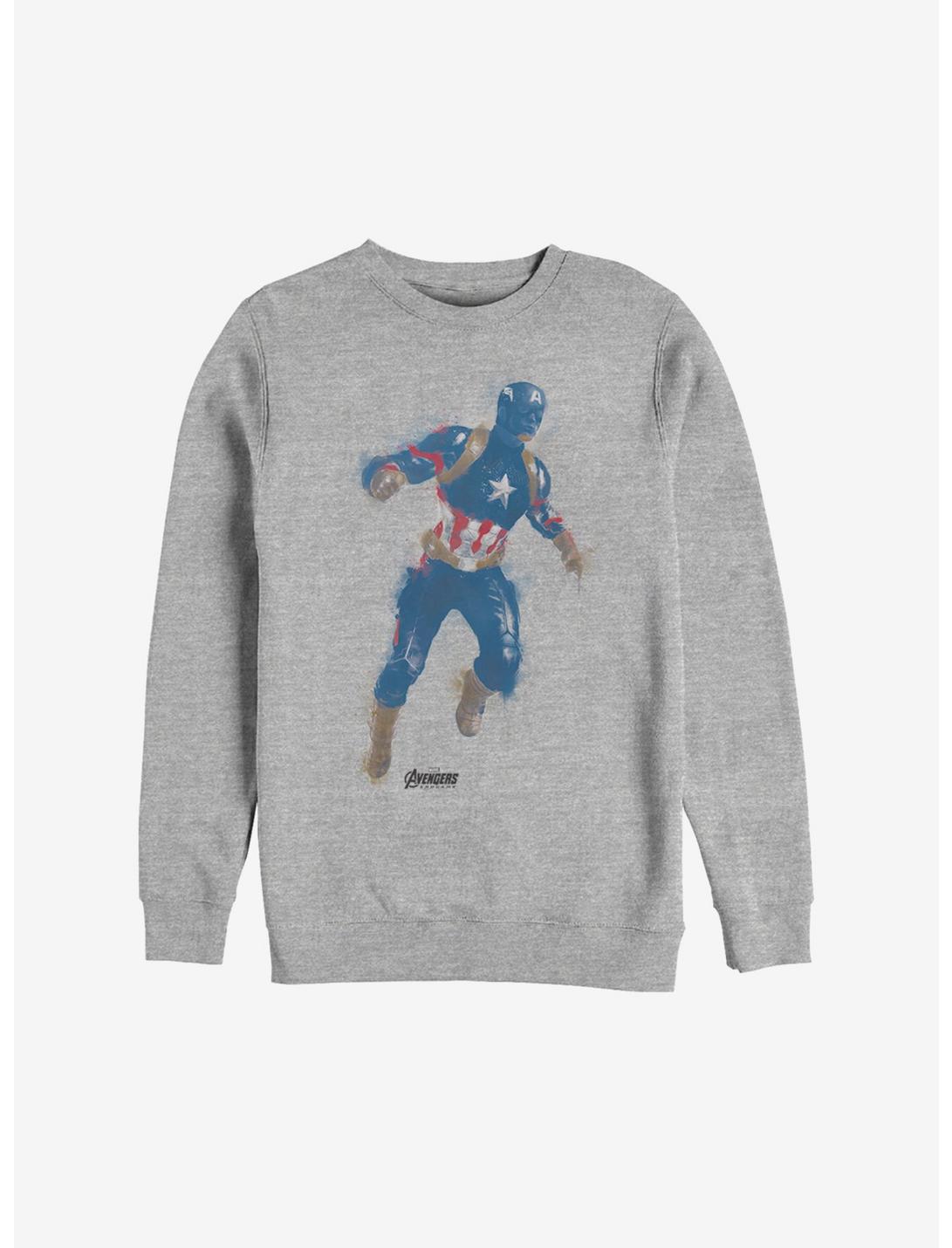 Marvel Captain America Spray Paint Sweatshirt, ATH HTR, hi-res