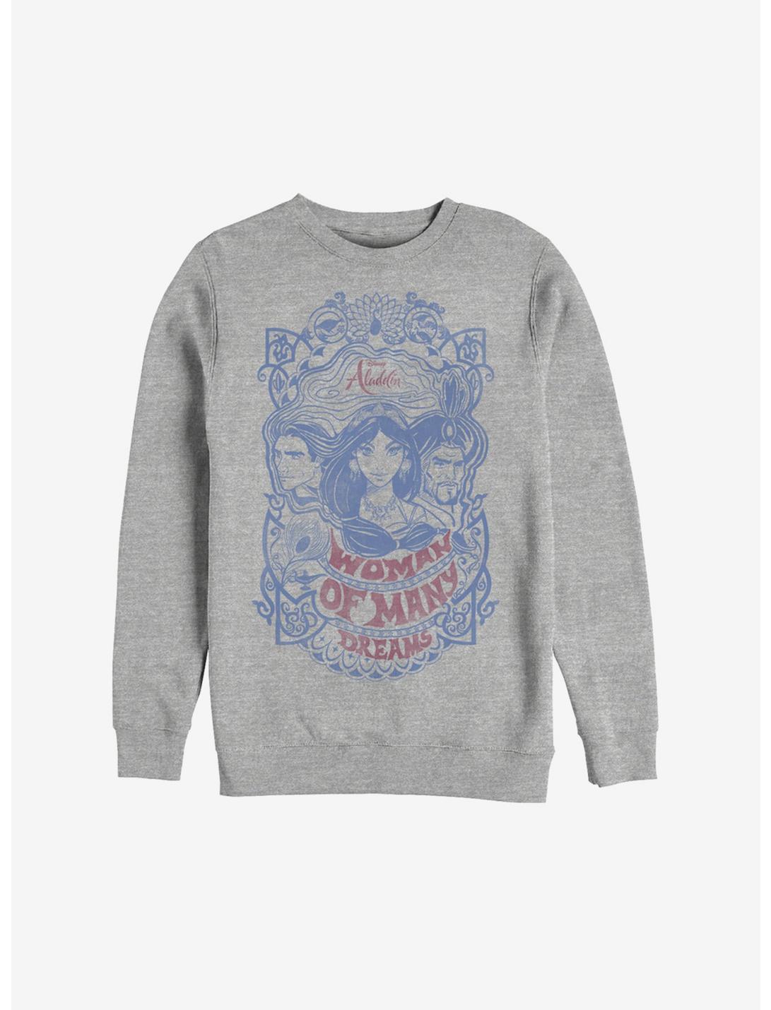 Disney Aladdin 2019 Vintage Aladdin Sweatshirt, ATH HTR, hi-res