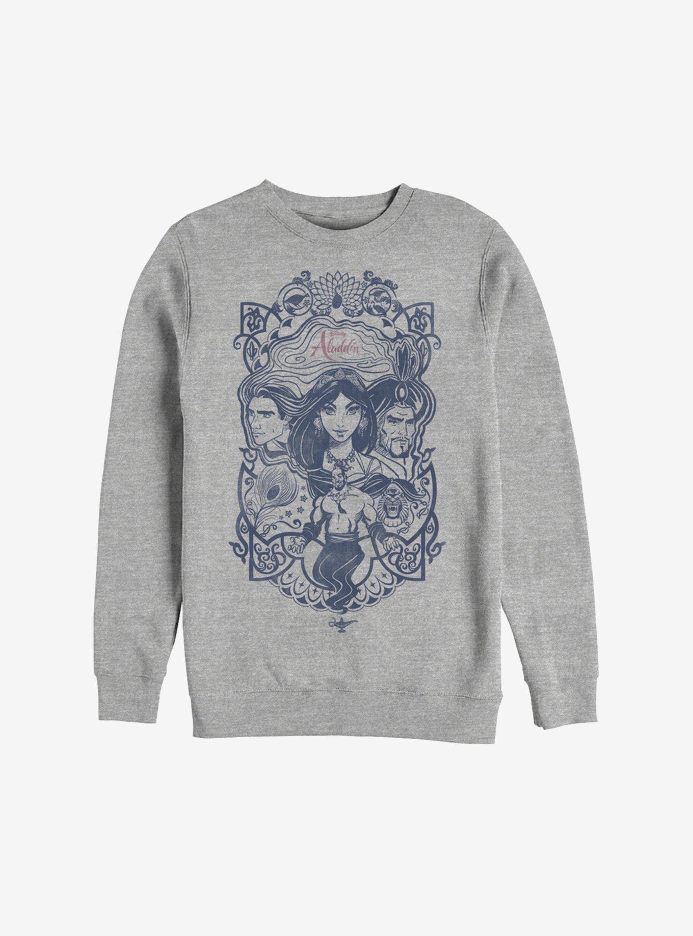 Disney Aladdin 2019 Vintage Collage Sweatshirt, , hi-res