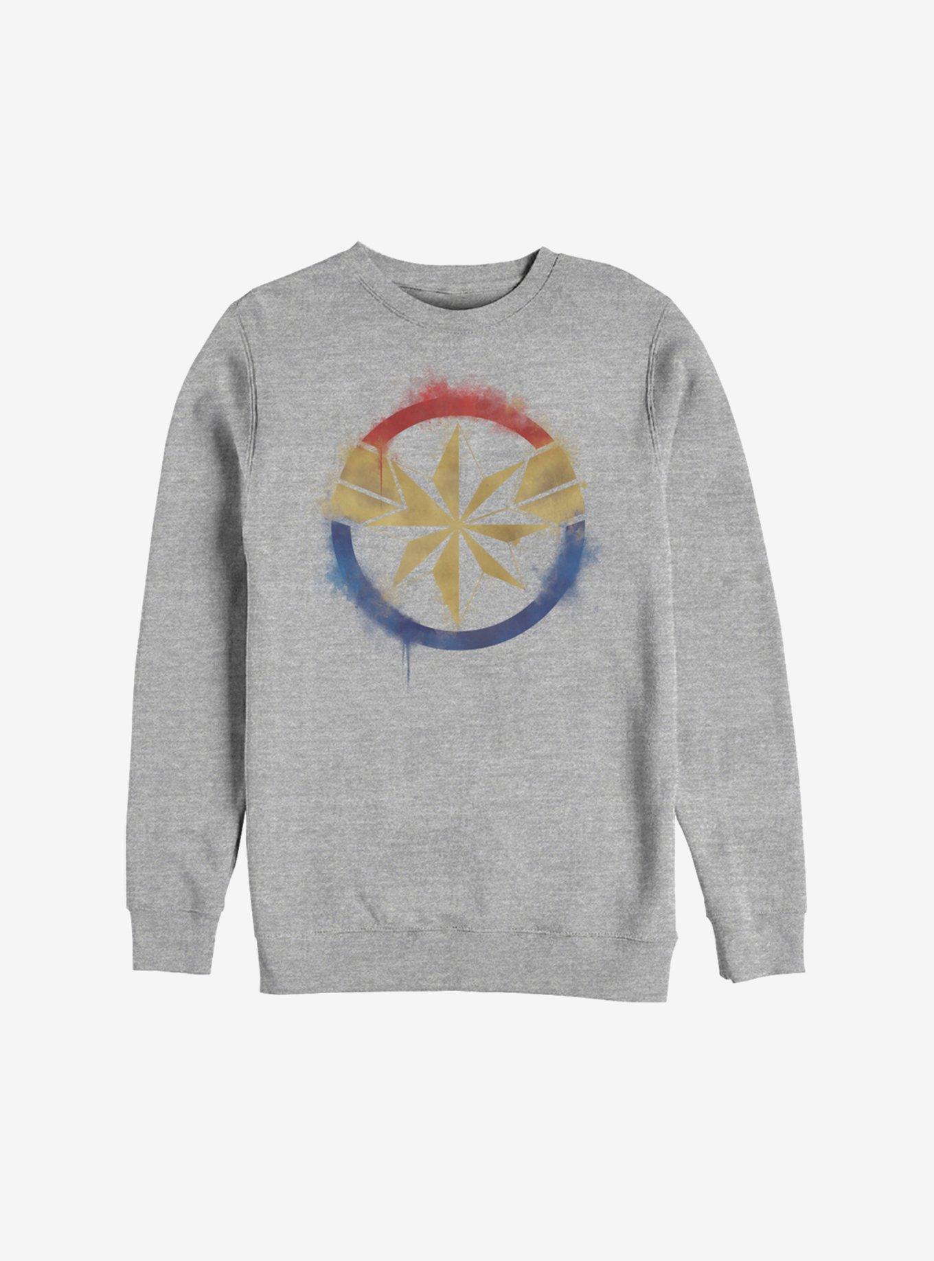 Marvel Captain Marvel Spray Logo Sweatshirt, , hi-res