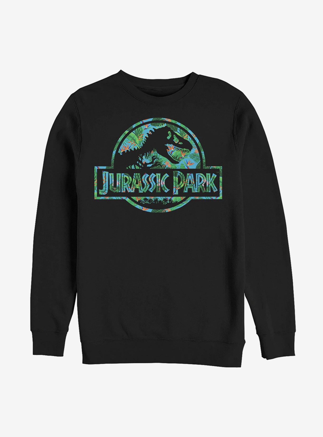 Jurassic Park Floral Logo Sweatshirt, , hi-res