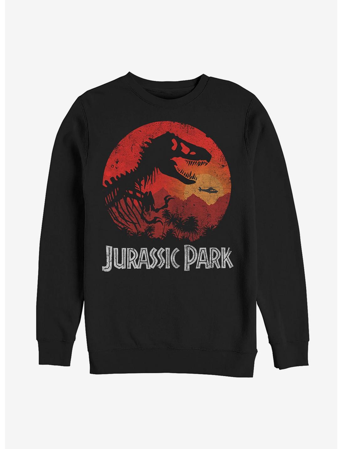 Jurassic Park Jungle Sunset Sweatshirt, BLACK, hi-res