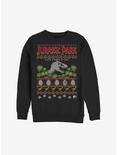 Jurassic Park Cross Stitch Christmas Pattern Sweatshirt, BLACK, hi-res