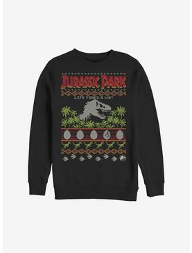 Jurassic Park Cross Stitch Christmas Pattern Sweatshirt, , hi-res