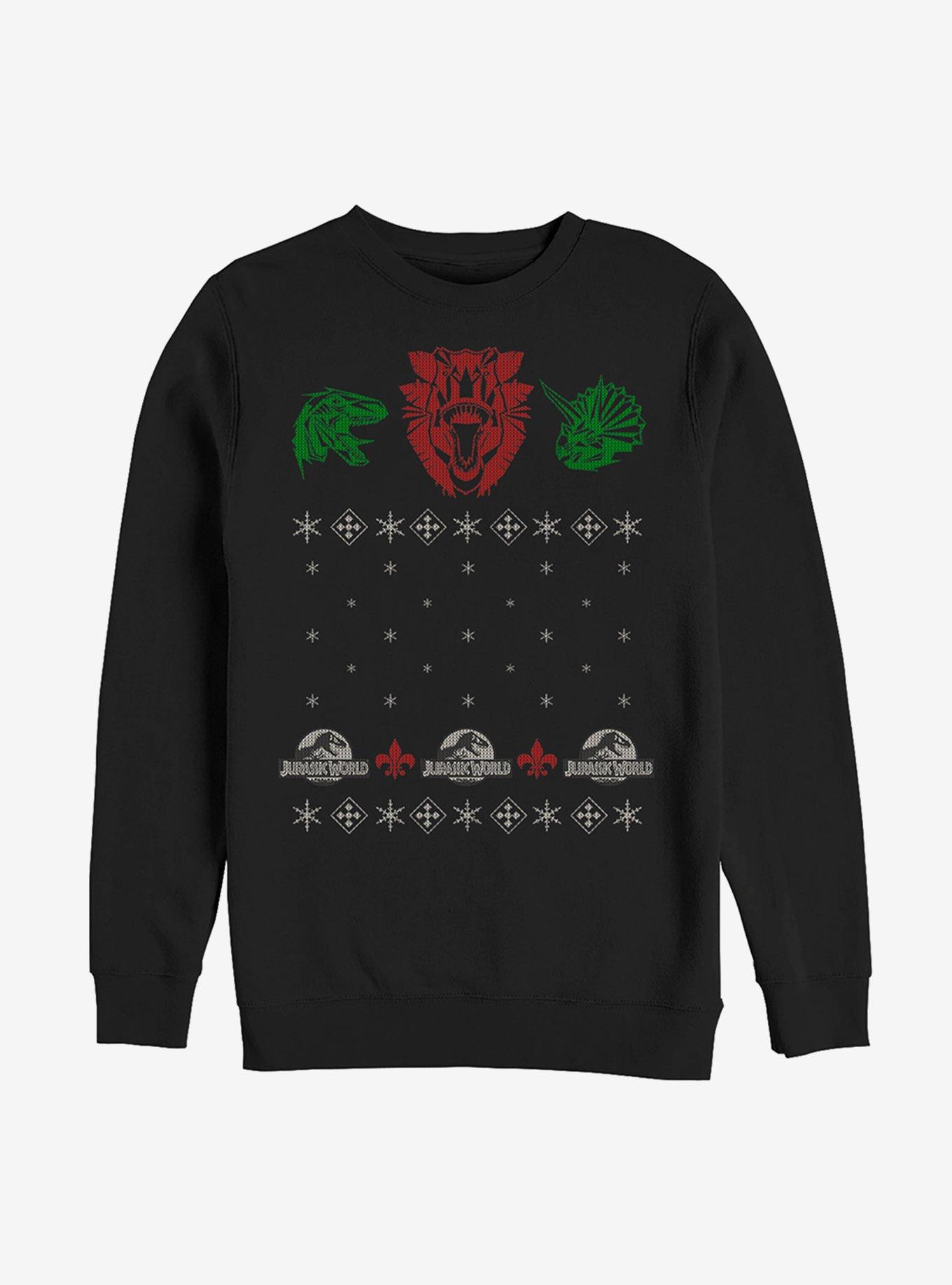 Jurassic World Jurassic Christmas Pattern Sweatshirt, , hi-res