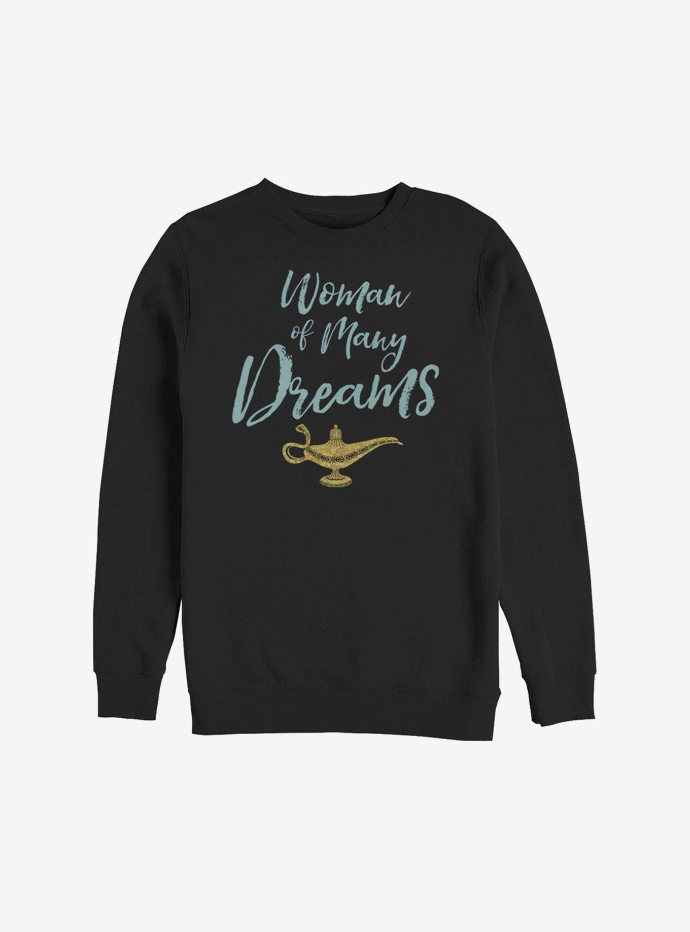 Disney Aladdin 2019 Woman Of Many Dreams Script Sweatshirt, BLACK, hi-res