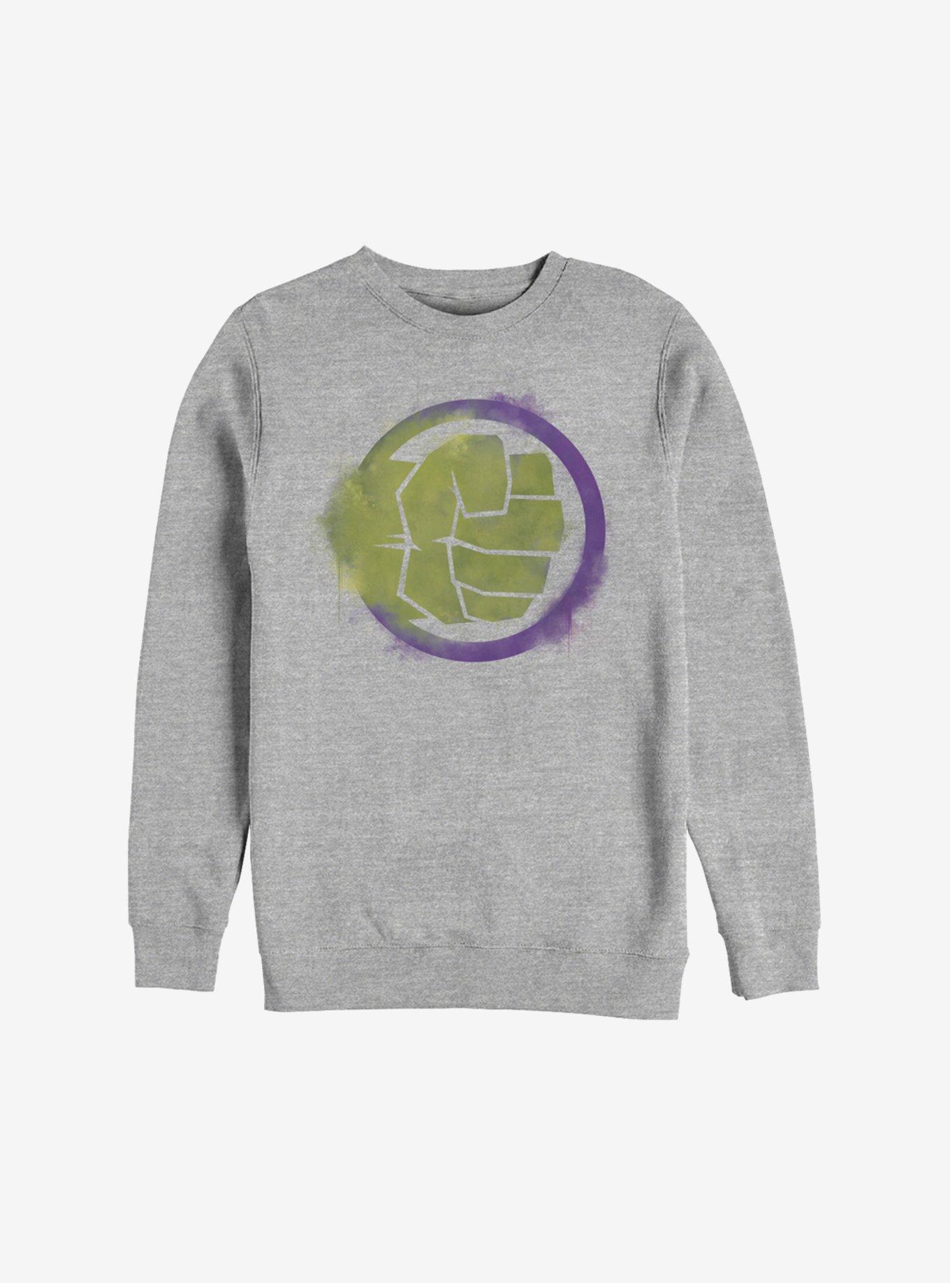Marvel Hulk Spray Logo Sweatshirt, ATH HTR, hi-res