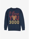 Marvel Iron Man Love You 3000 Arc Reactor Sweatshirt, NAVY, hi-res